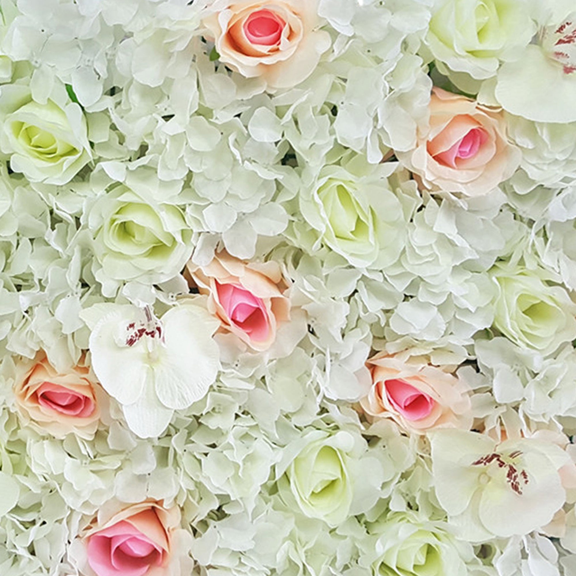 Ivory Wedding Decoration Fake Hydrangea Flower Backdrops Champagne Rose