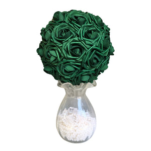 emerlad green flower ball wedding centerpieces