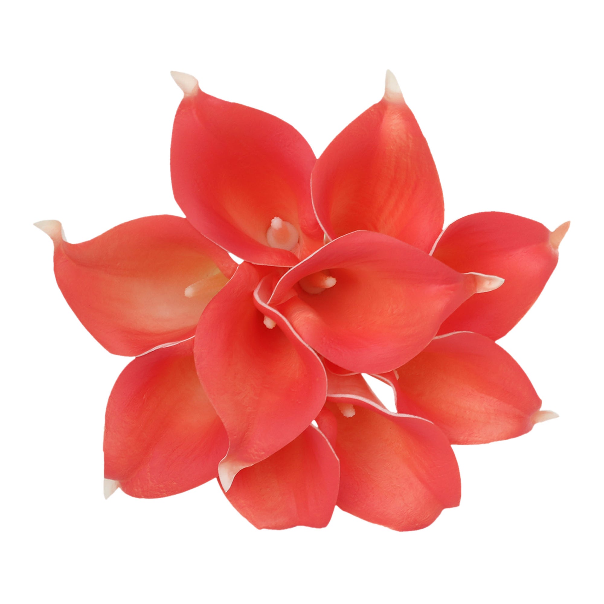 Coral Calla Lily Bouquet Artificial Wedding Flowers