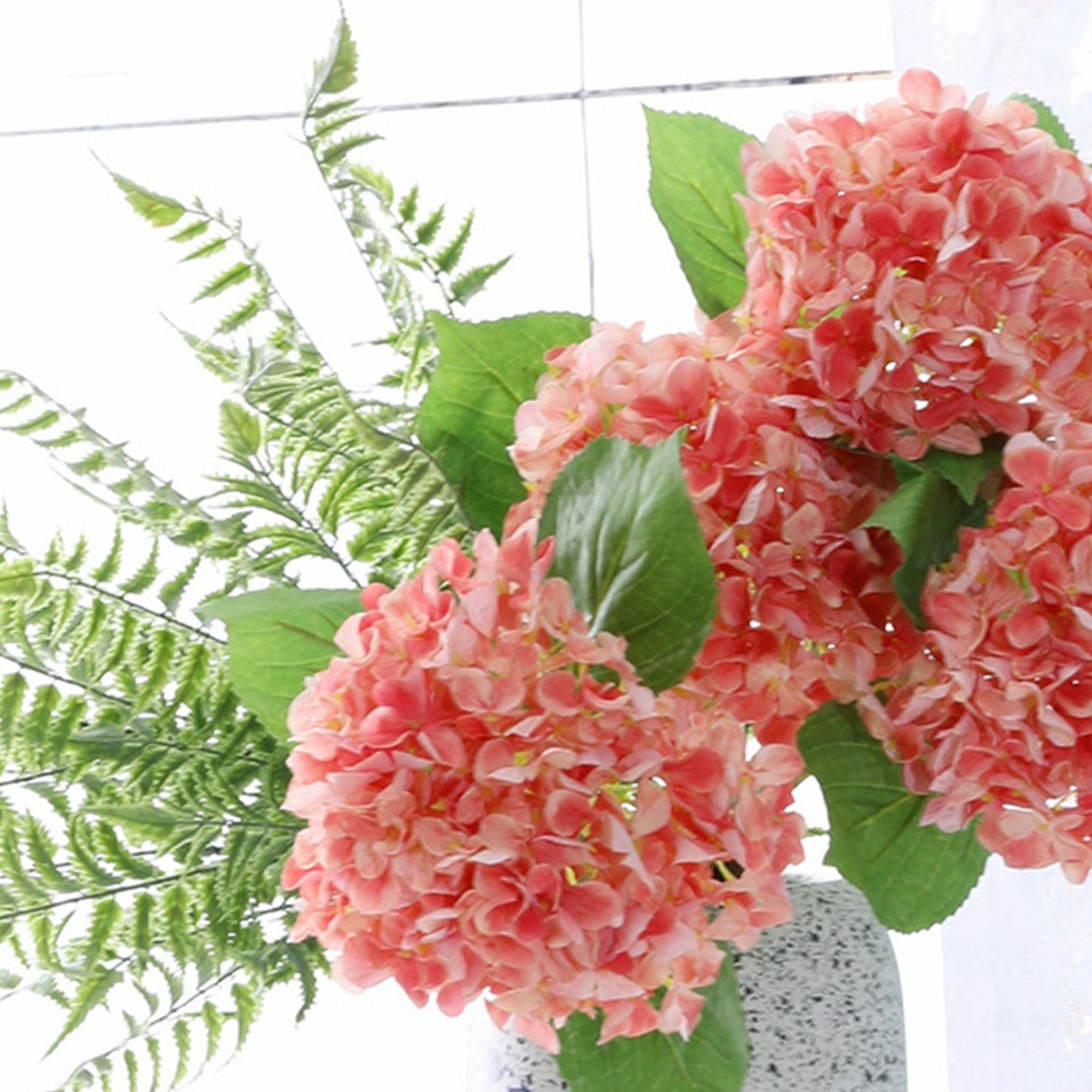 Realistic Fake Hydrangea Flowers 18"