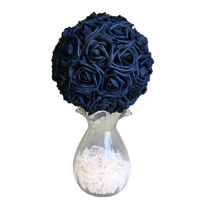 navy blue flower ball