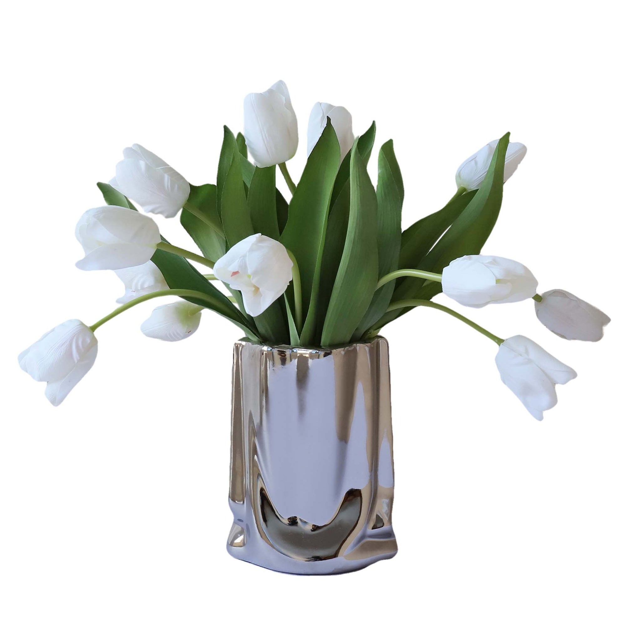 Real Touch Tulips Silk Flowers for Home Decor