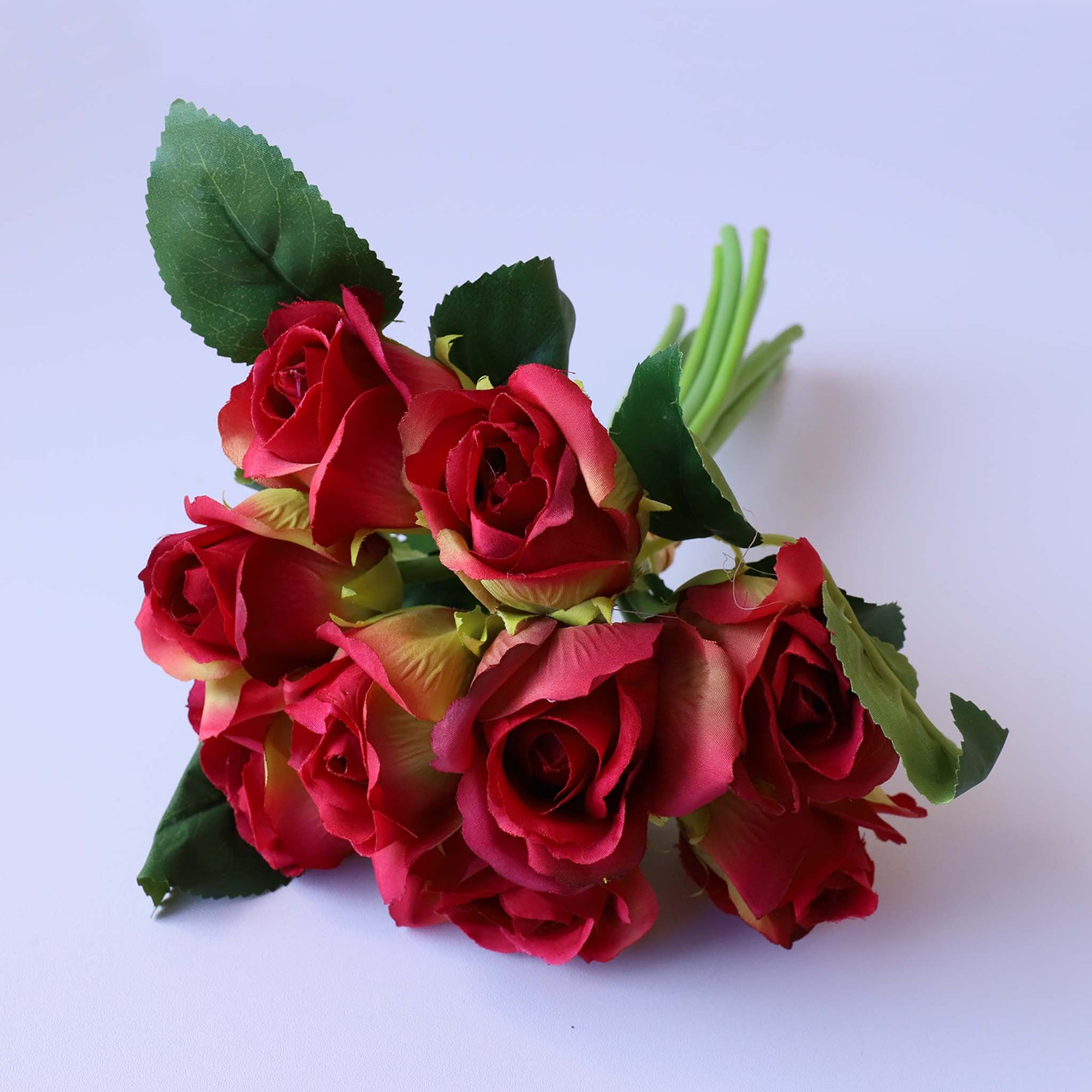 Small Flower Bouquet Silk Roses Bundles for Flower Arrangement