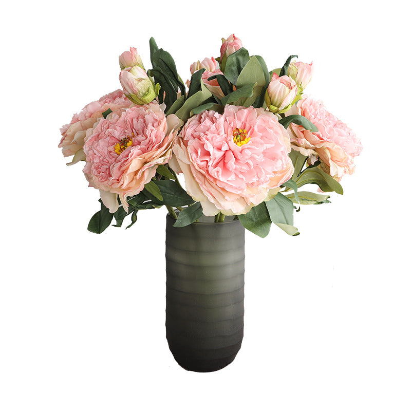 Artificial Peony Flower Spray 19"