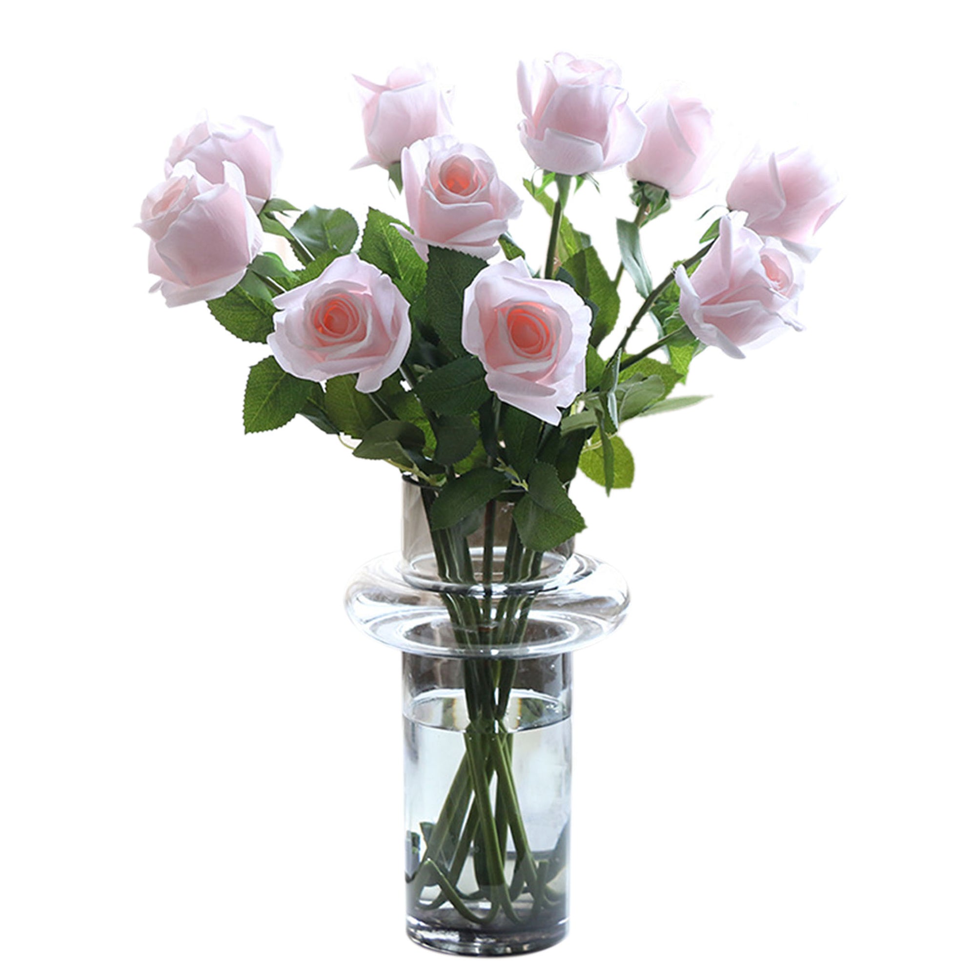 Realistic Flowers Real Touch Half Open Roses 22"