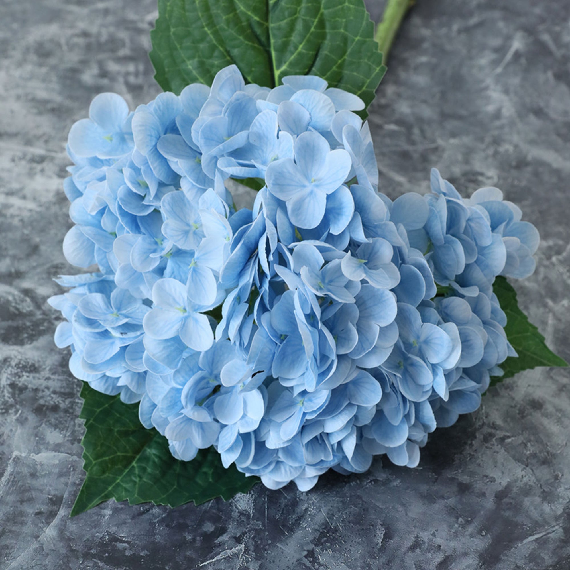 Blue Hydrangea Bush Fake Flowers Wedding Decor