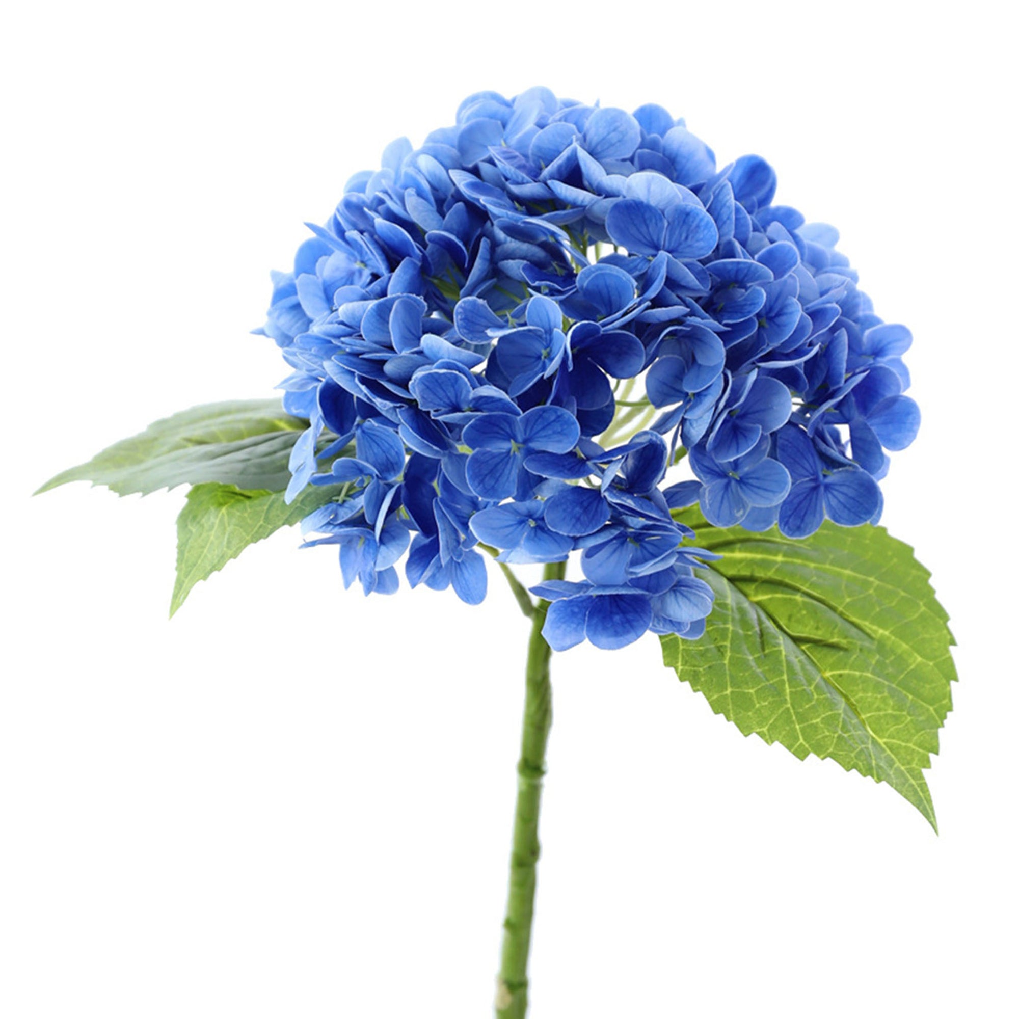 Artificial Blue Hydrangea Bush Real Touch Flowers