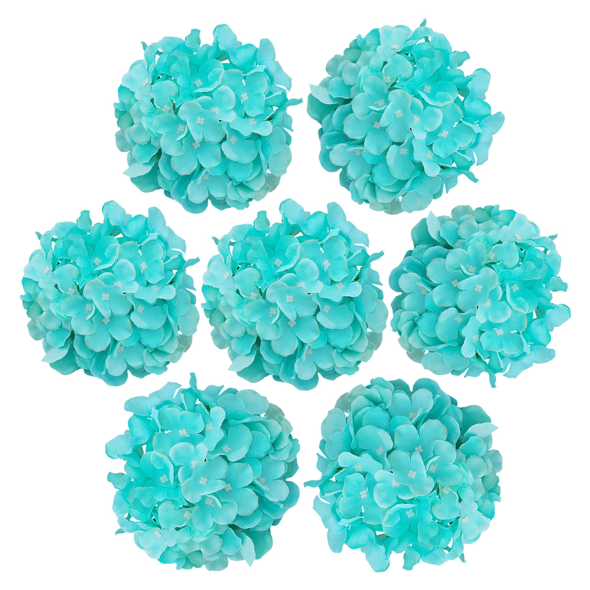 Fake Hydrangea Silk Flower Heads 17cm