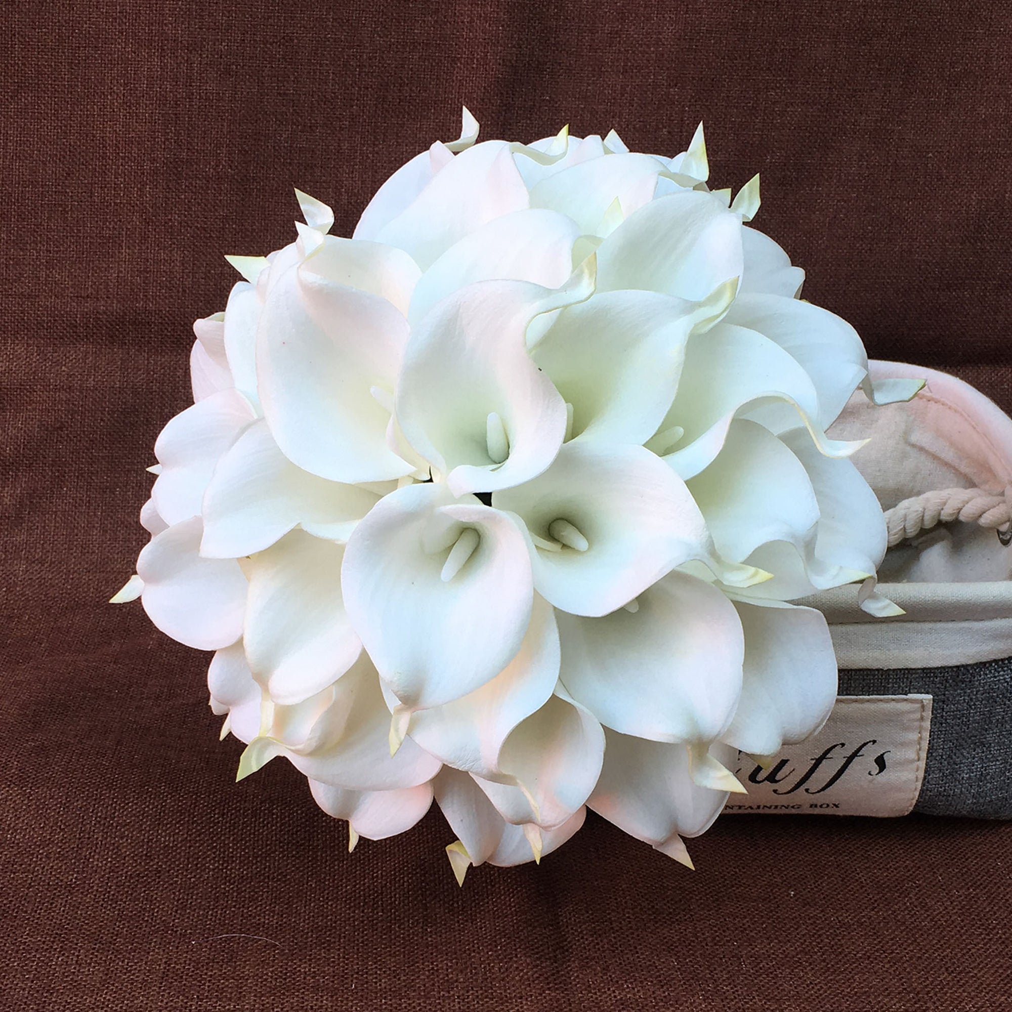 White Calla Lily Bouquet Corsages Boutonniere Teal Bridesmaids Bouquet