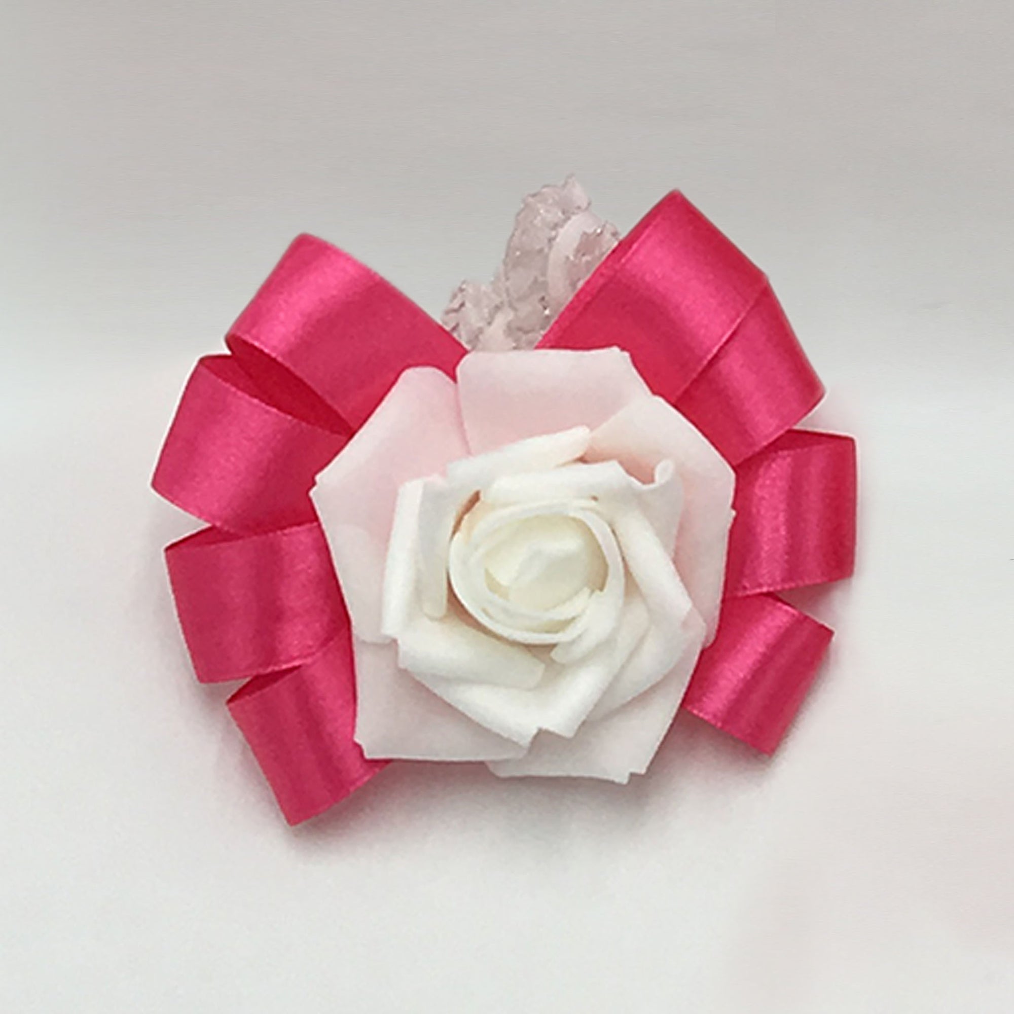 Hot Pink Bridal Bouquet White Bouquet of Rose for Bridesmaid
