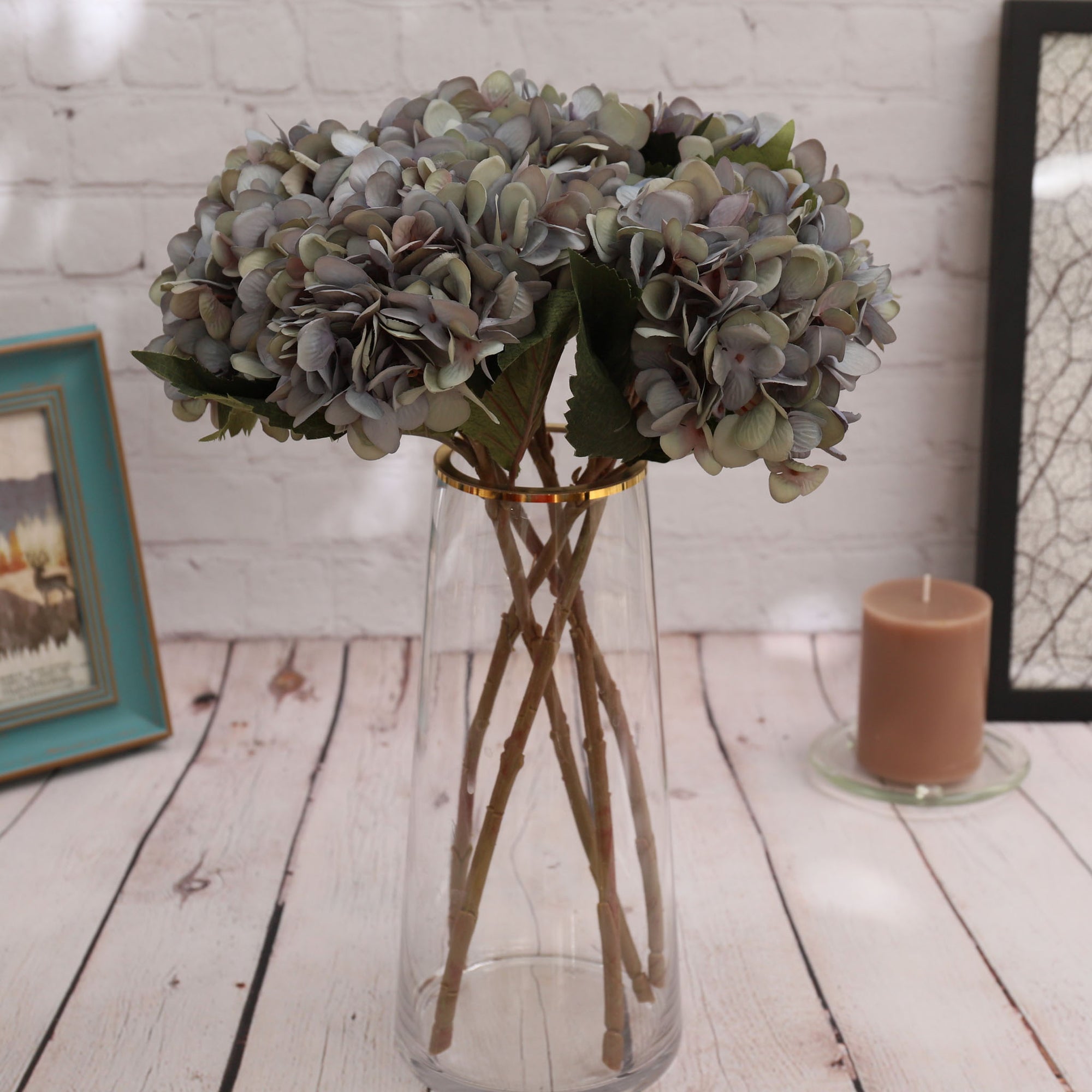 Faux Hydrangea Flowers Silk Flower Arrangements