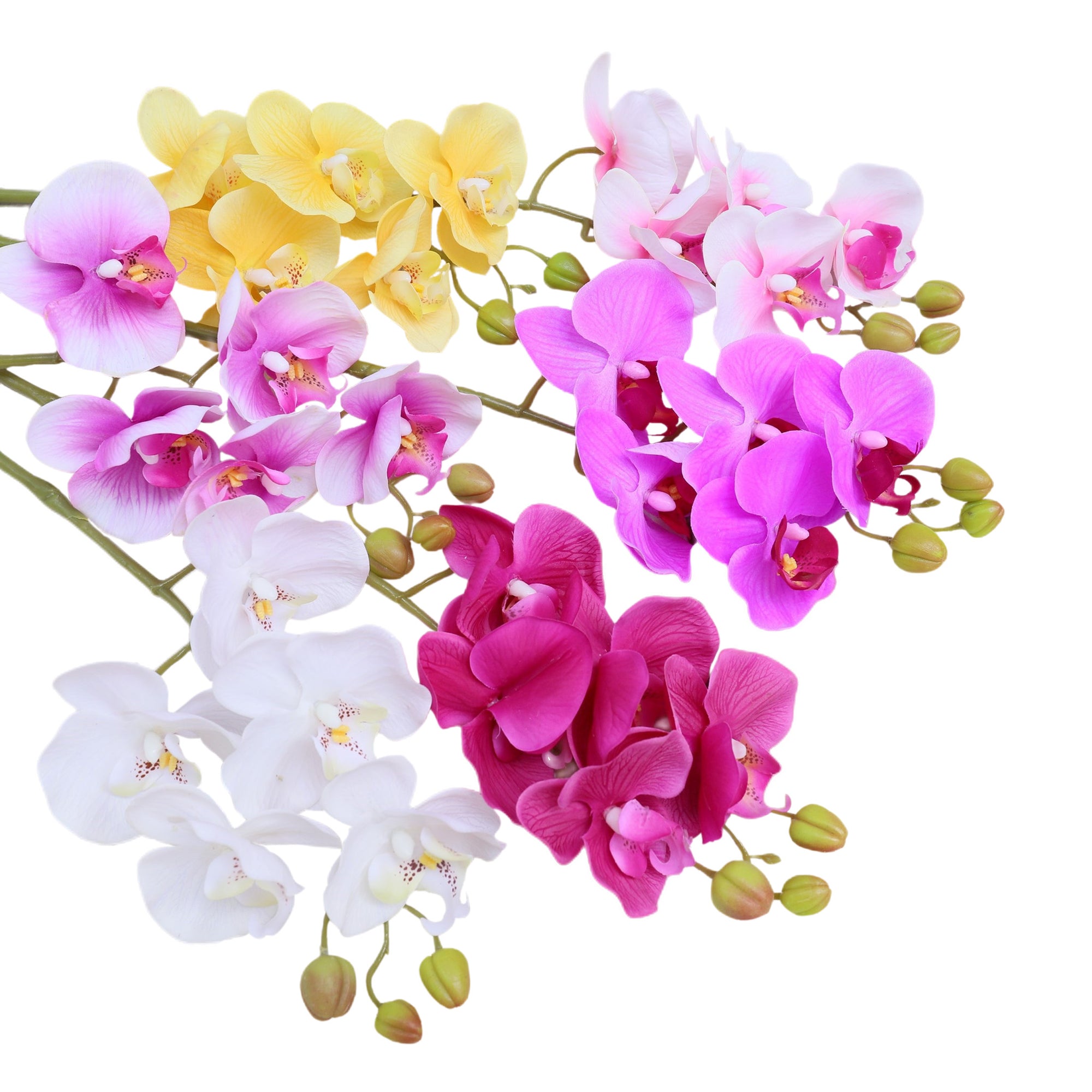 Real Touch Orchids Fake Phalaenopsis Flowers