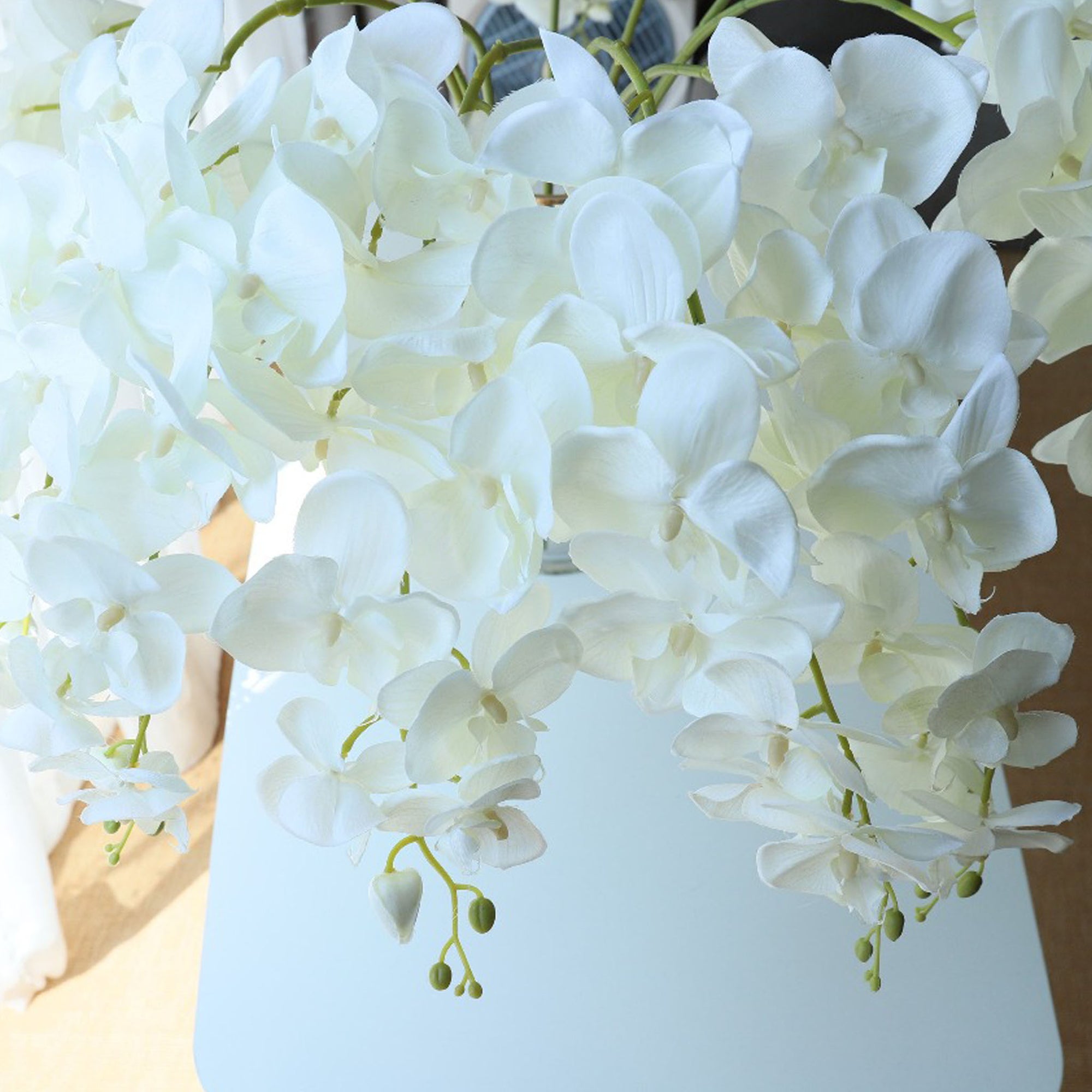Fake Orchid Cream Phalaenopsis White Wedding Flowers
