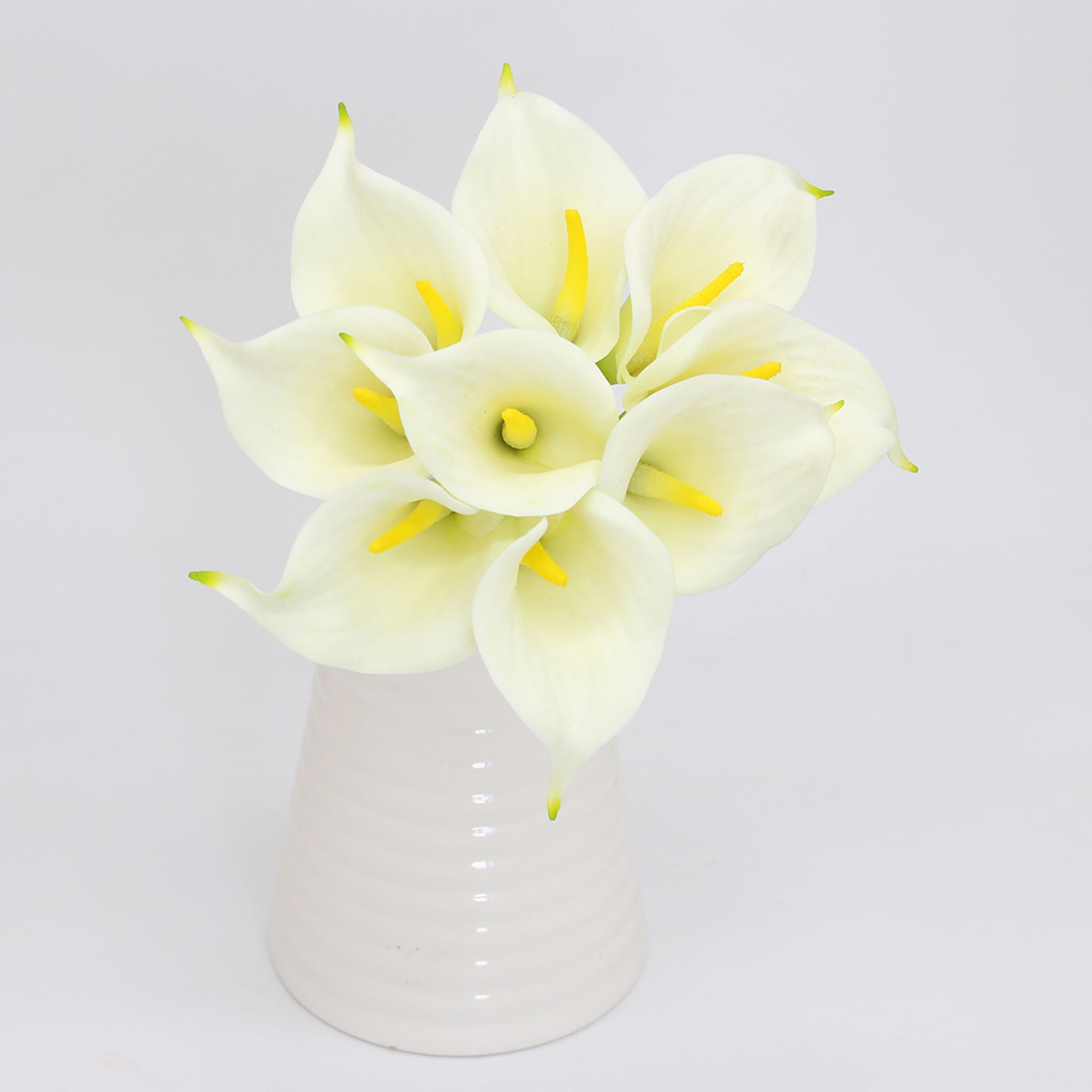 Cream White Calla Lily Bouquet Real Touch Ivory Bridal Flowers