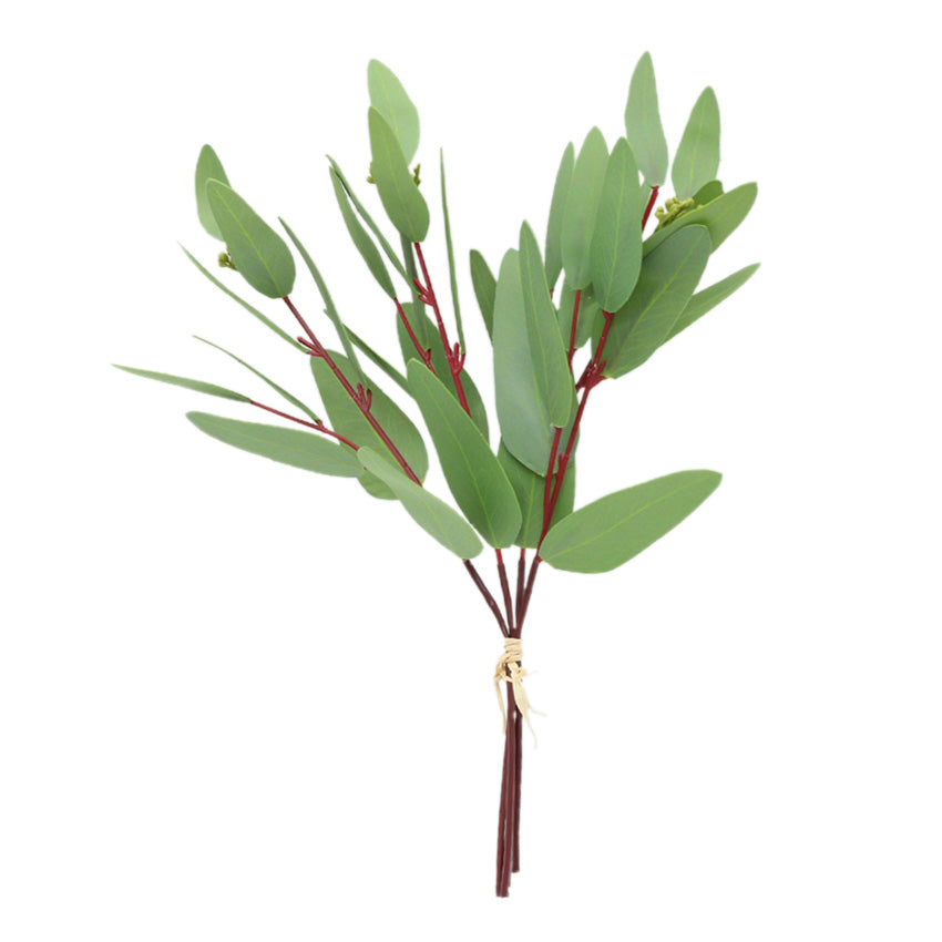 Artificial Greenery Leaves Eucalyptus Bouquet Silk Real Touch Eucalyptus Faux Leaves