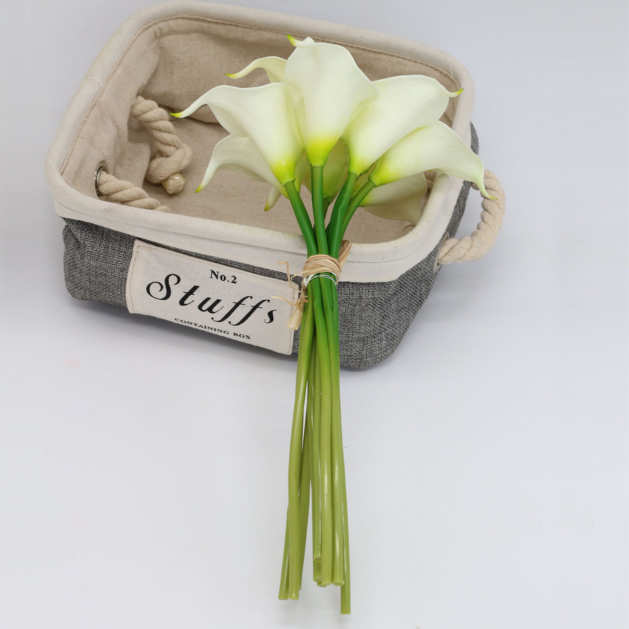 Cream White Calla Lily Bouquet Real Touch Ivory Bridal Flowers