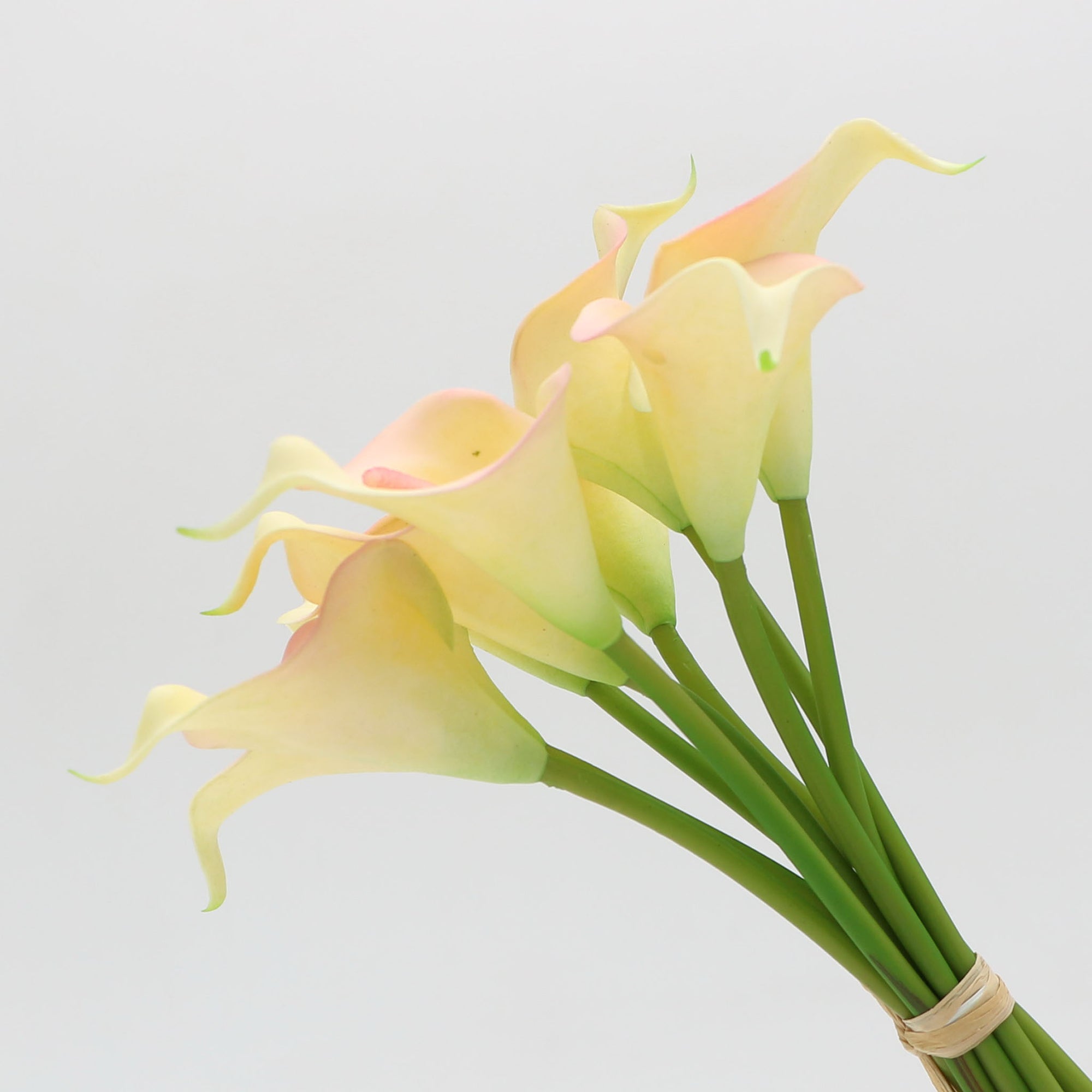 white and yellow calla lily bouquet Light Pink Calla Lilies Bouquet Wedding Flowers DIY Crafts
