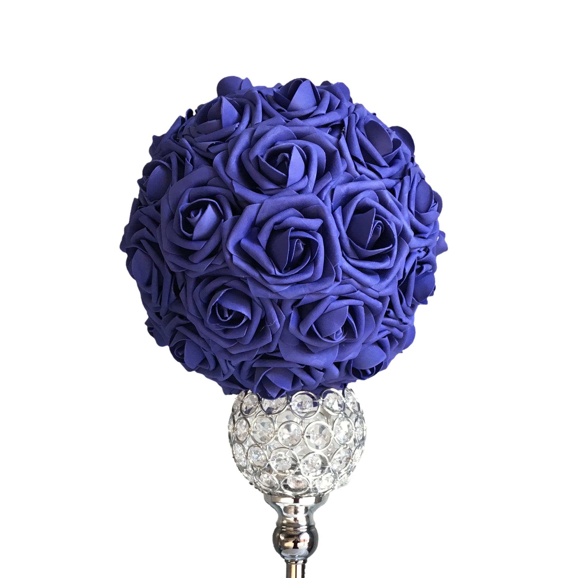 cobalt blue flower ball wedding centerpieces
