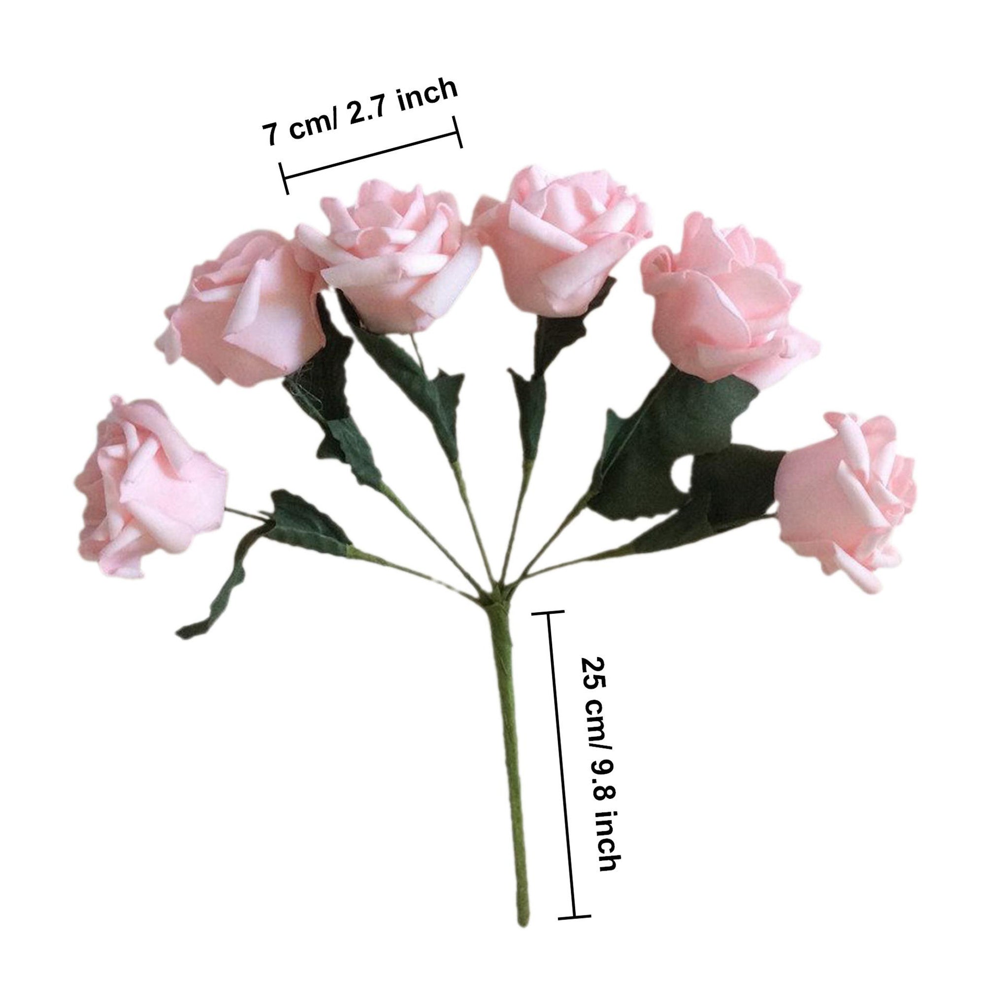 Light Pink Artificial Flowers Wedding Supplies Fake Roses
