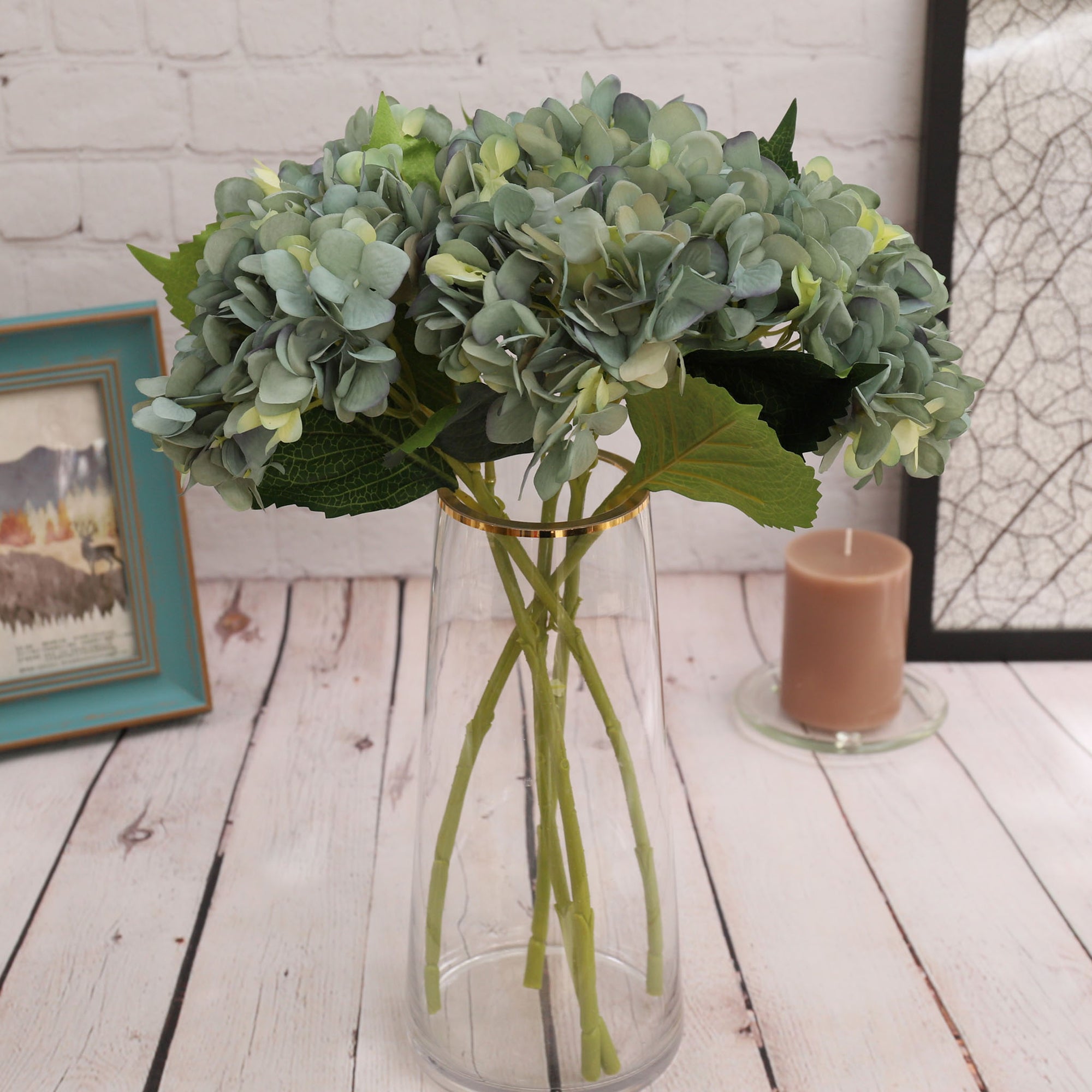 Faux Hydrangea Flowers Silk Flower Arrangements