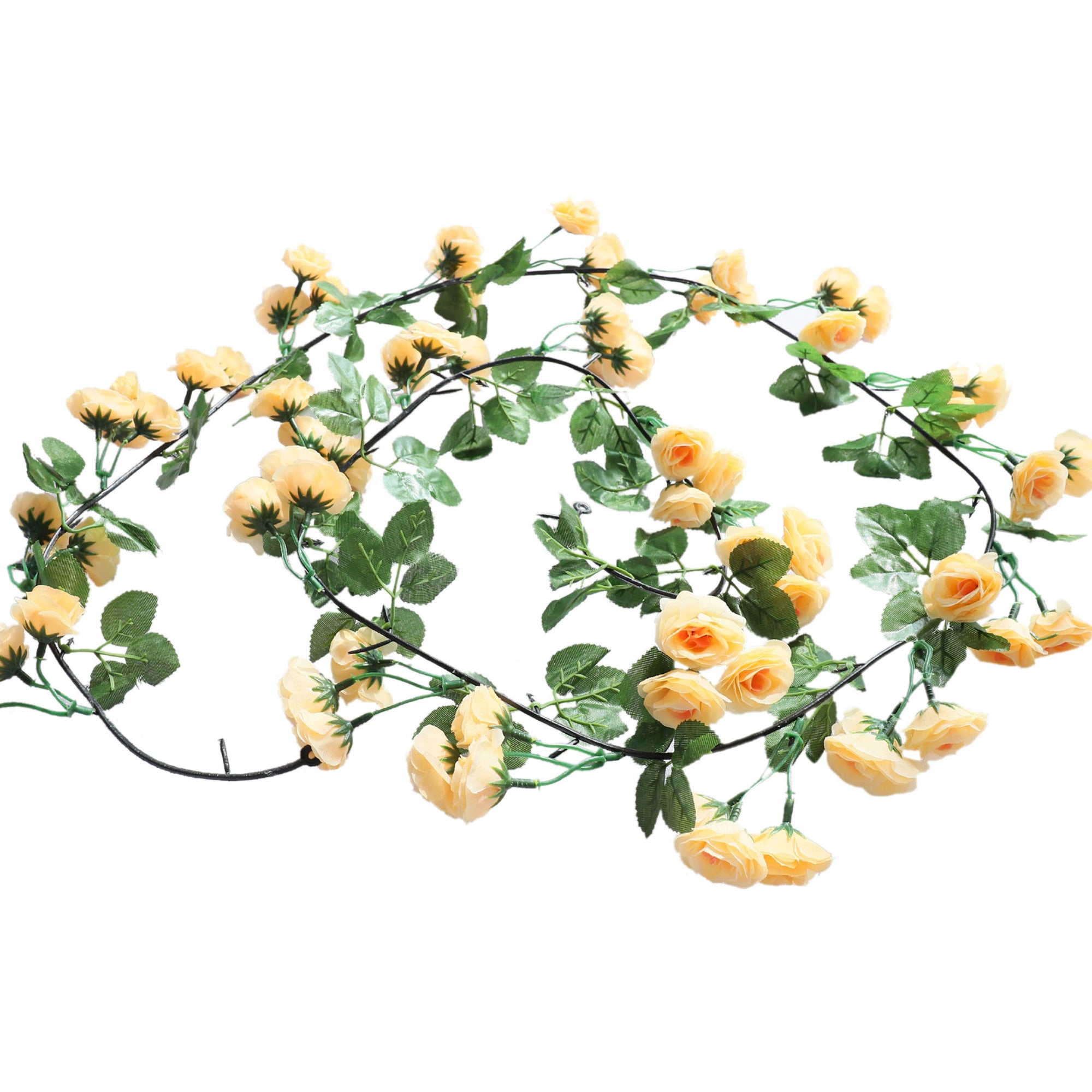 Artificial Flower Vines Tiny Roses Floral Arrangement for Home Wedding