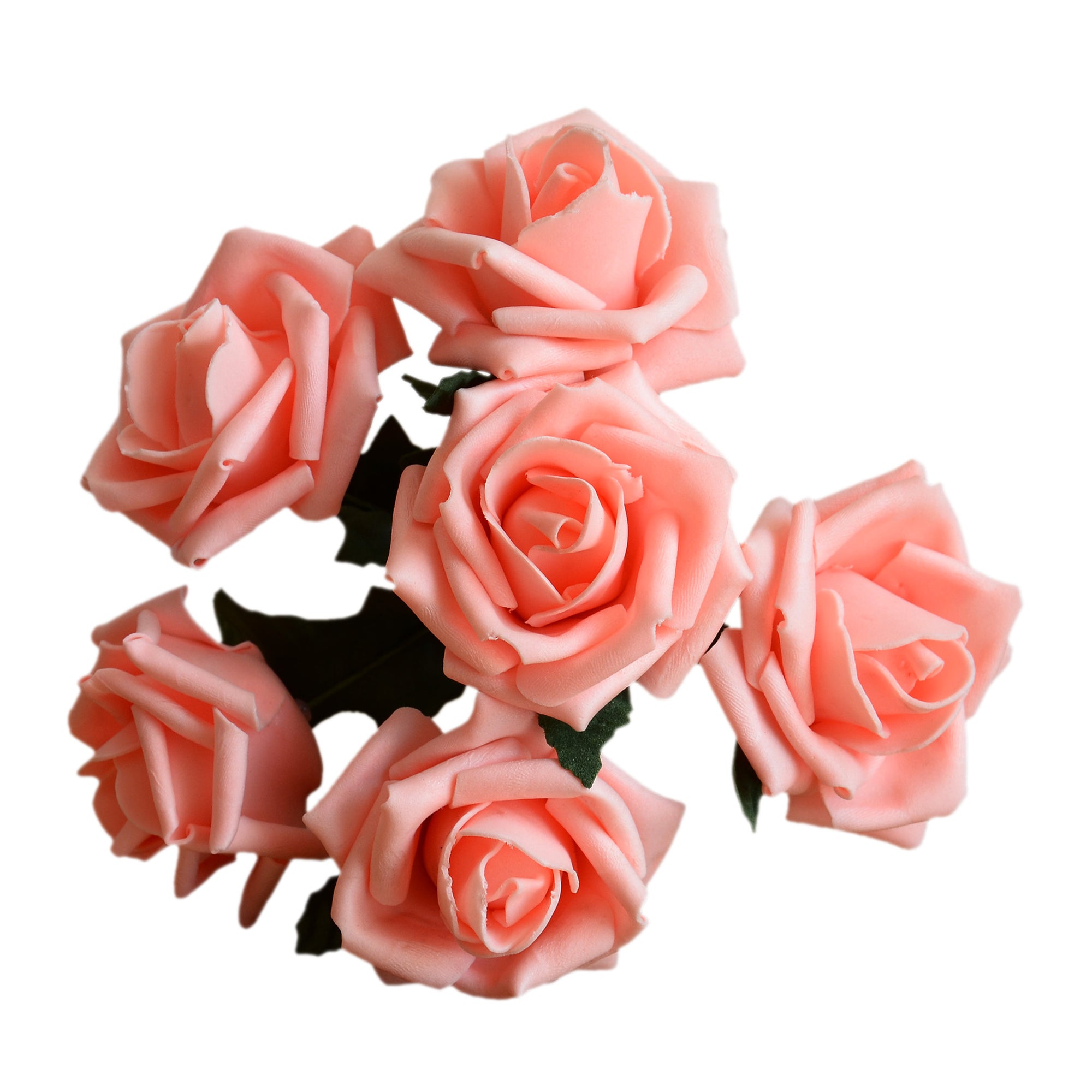 Peach Pink Wedding Flowers Fake Roses for Bridal Bouquets