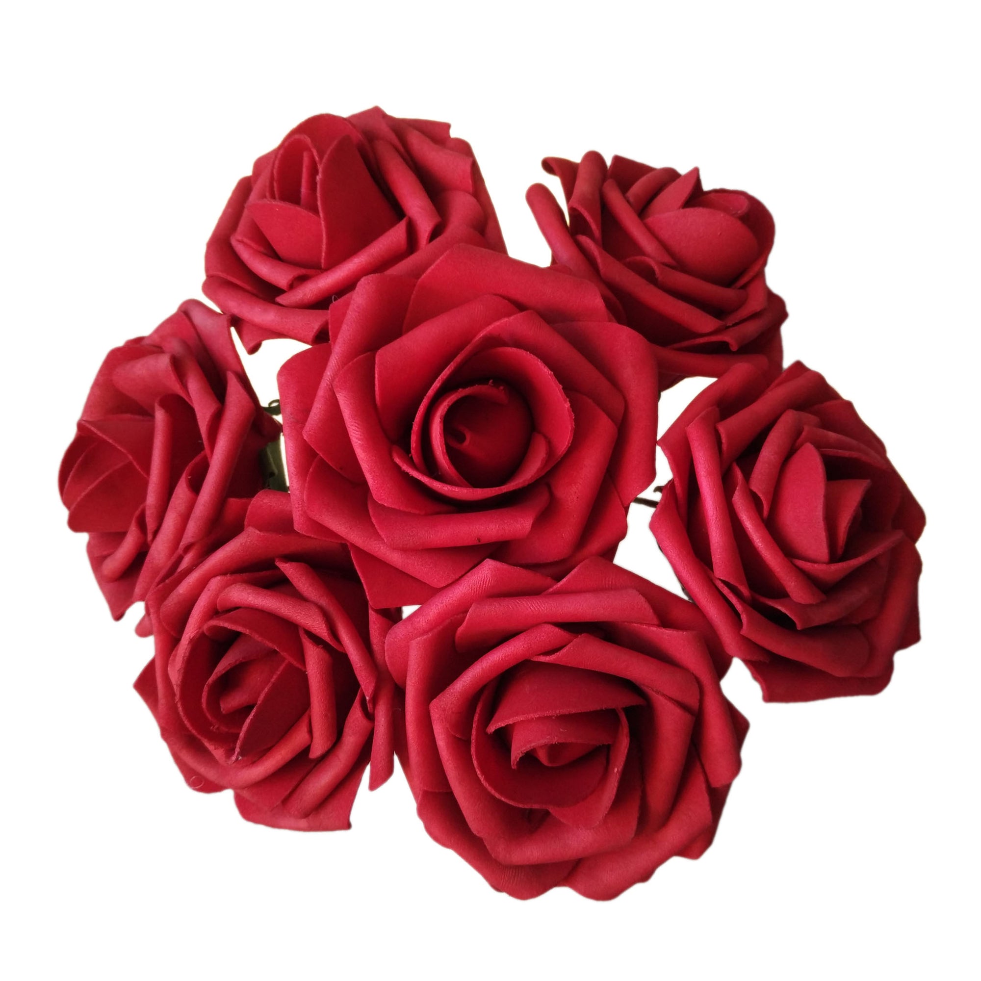 Dark Red Wedding Flowers 50 Ruby Red Roses for Craft