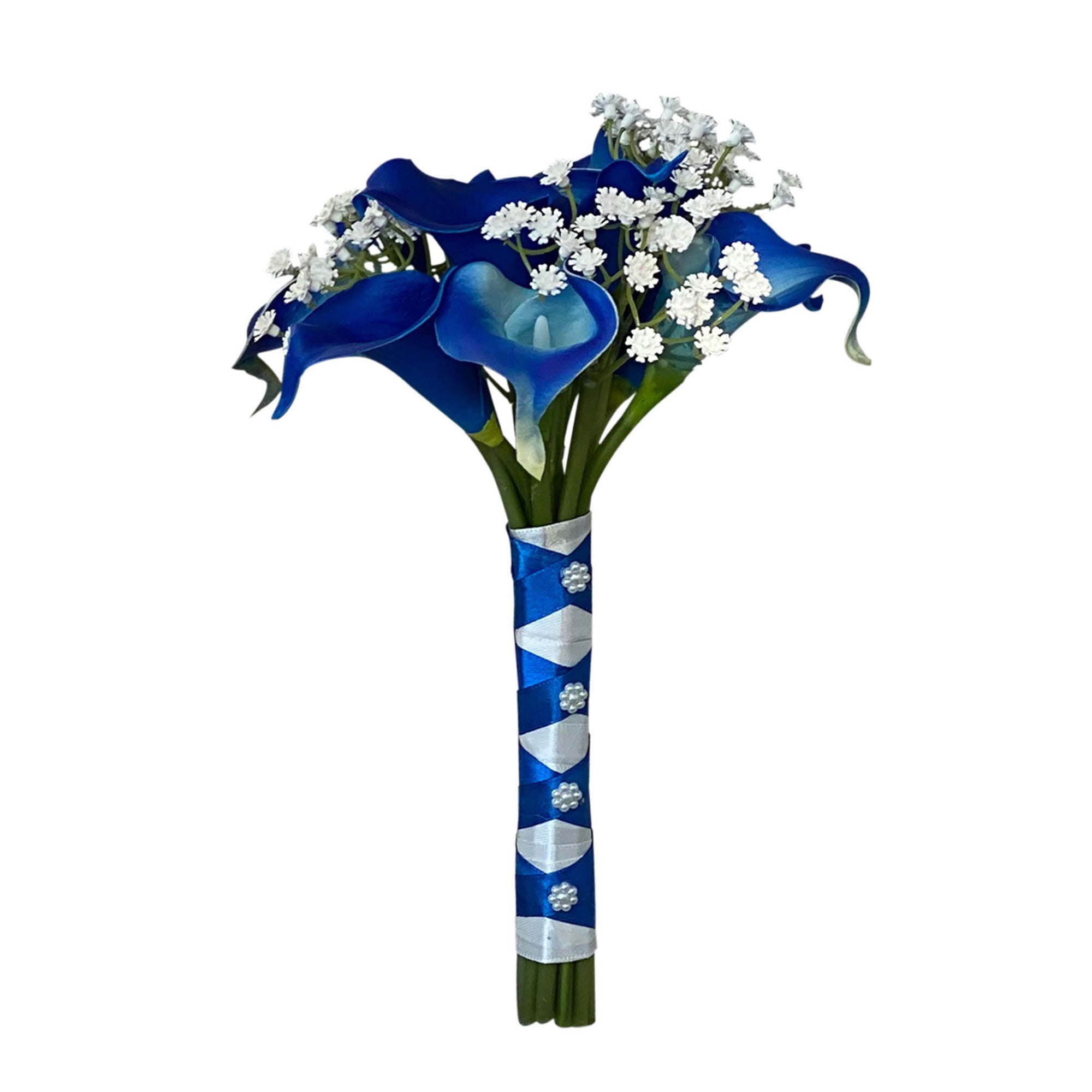 Royal Blue Calla Lily Bridesmaids Bouquet