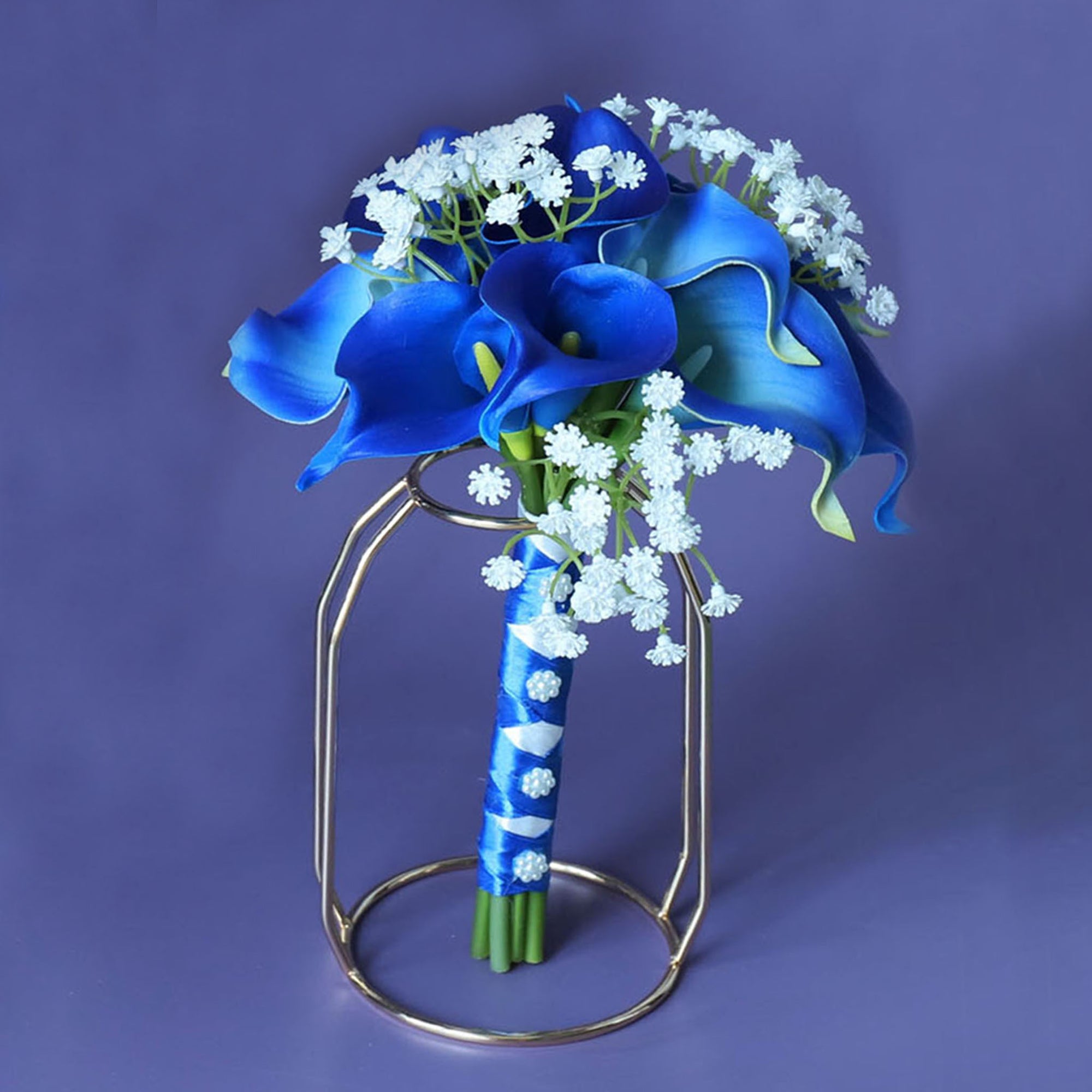 Royal Blue Calla Lily Bridesmaids Bouquet
