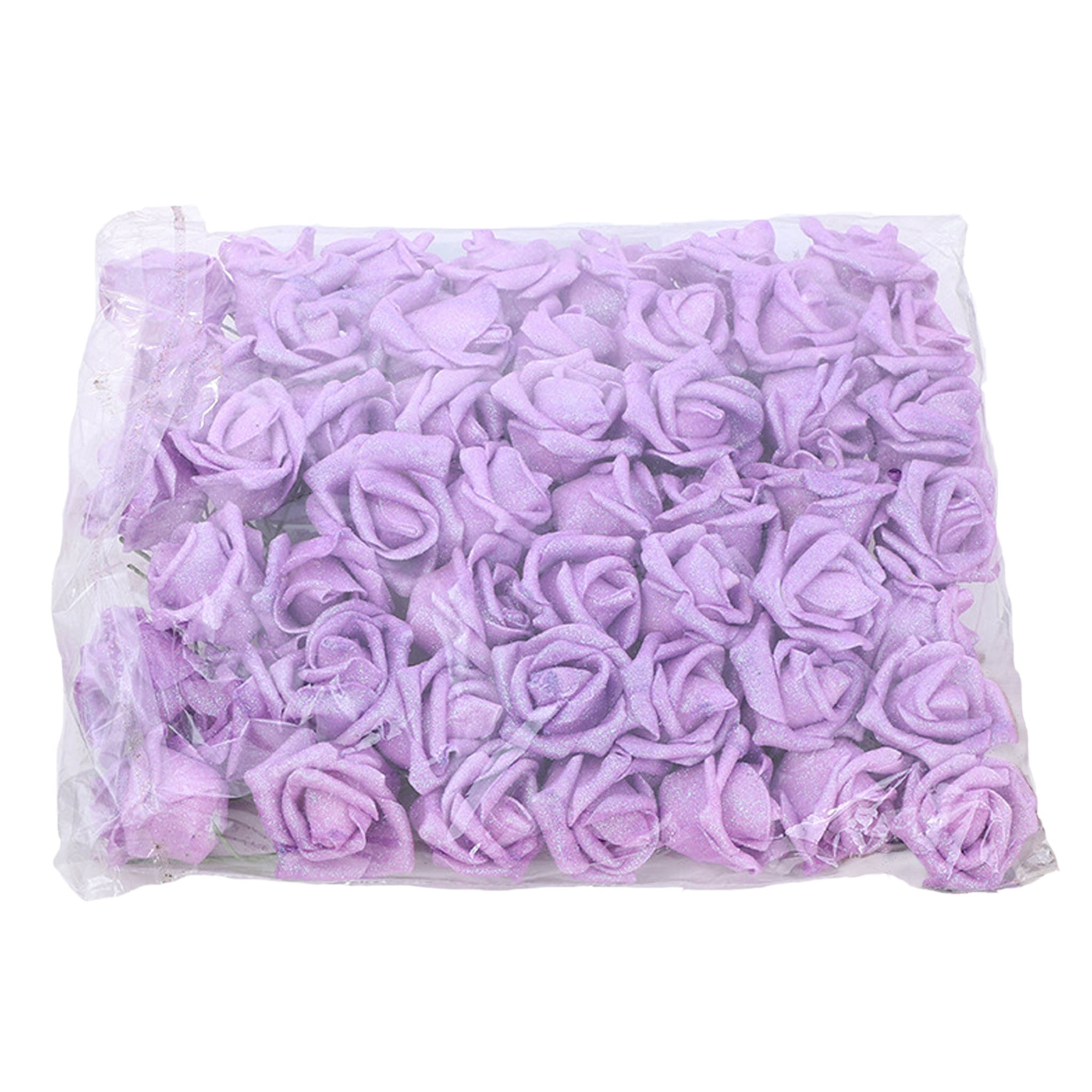 Glitter Flowers Fake Roses 50 Gold Silver Pink Purple