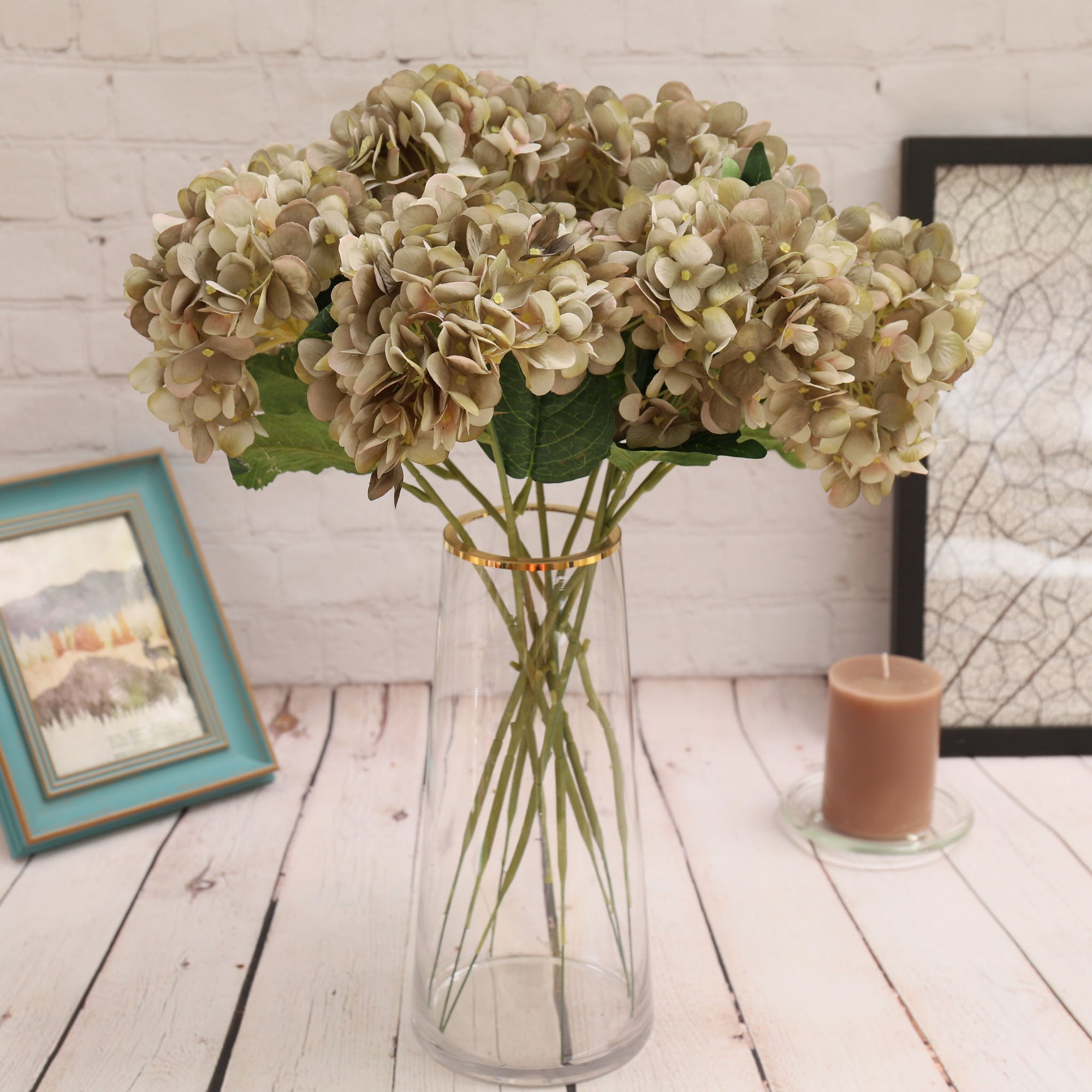 Wedding Flowers Silk Hydrangeas Arrangement