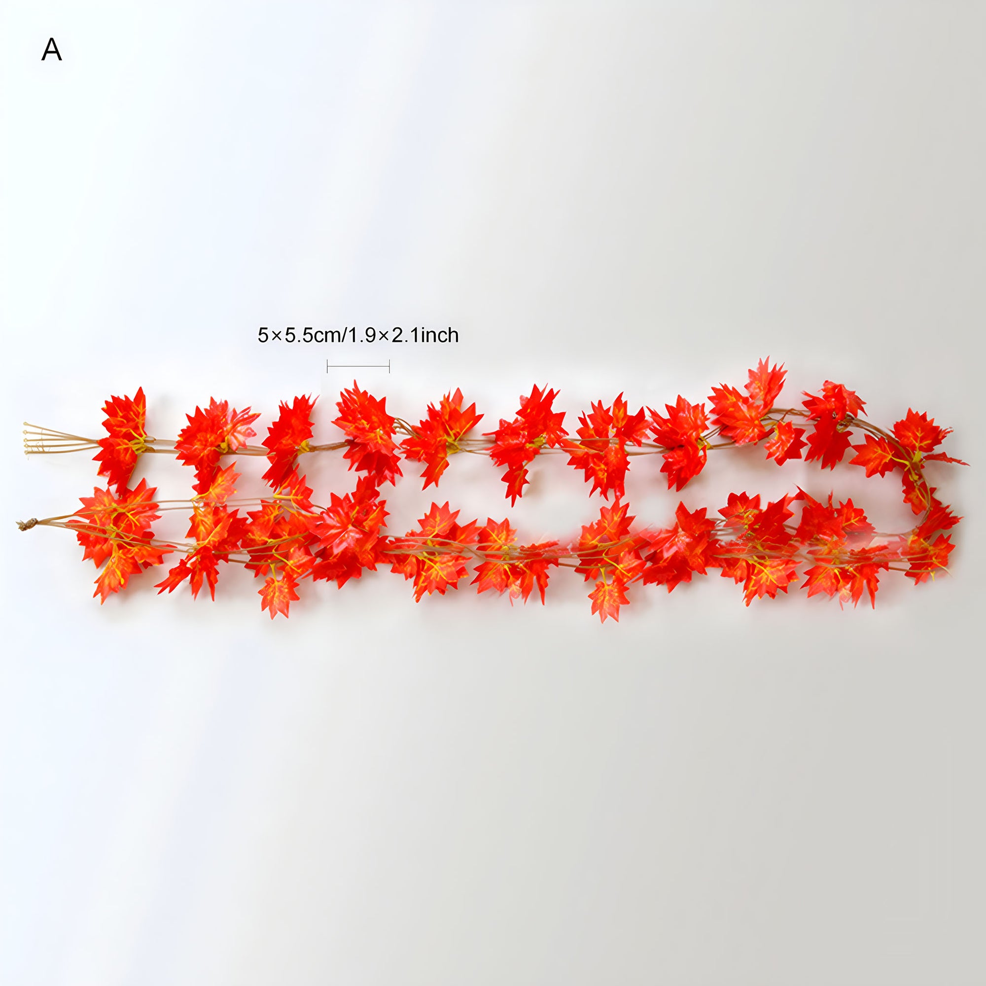 Red Maple Leaf Artificial Garland Wall Decor