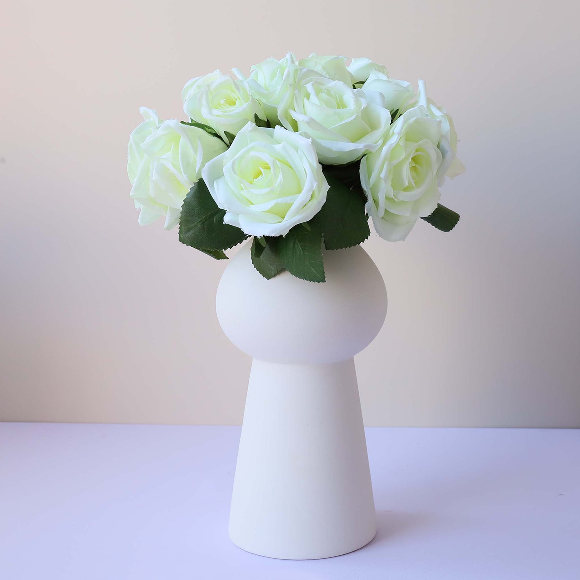 Champagne Silk Flower Bouquet Artificial Floral Arrangement for Home Decoration