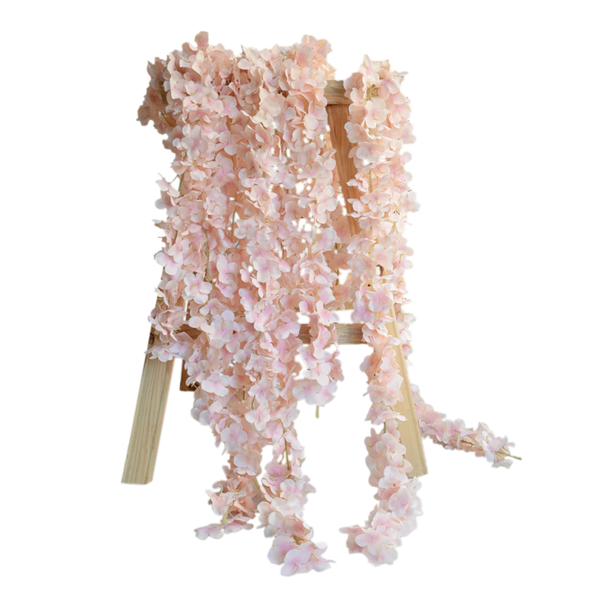 Blush Pink White Wisteria Flower Garland for Wedding Arch