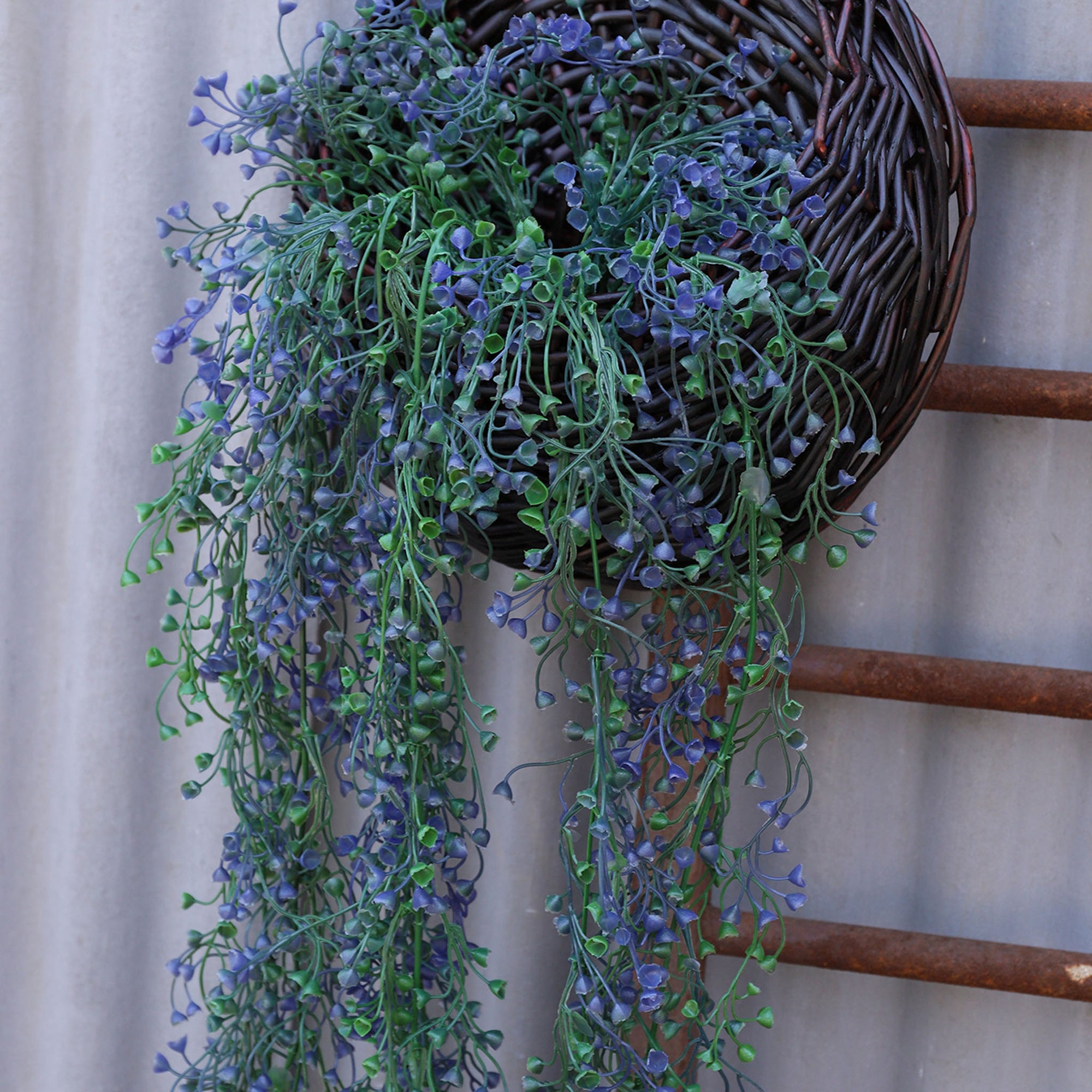 artificial small hanging plants Faux Hanging Plants UV Protected Fake Greenery Vines White