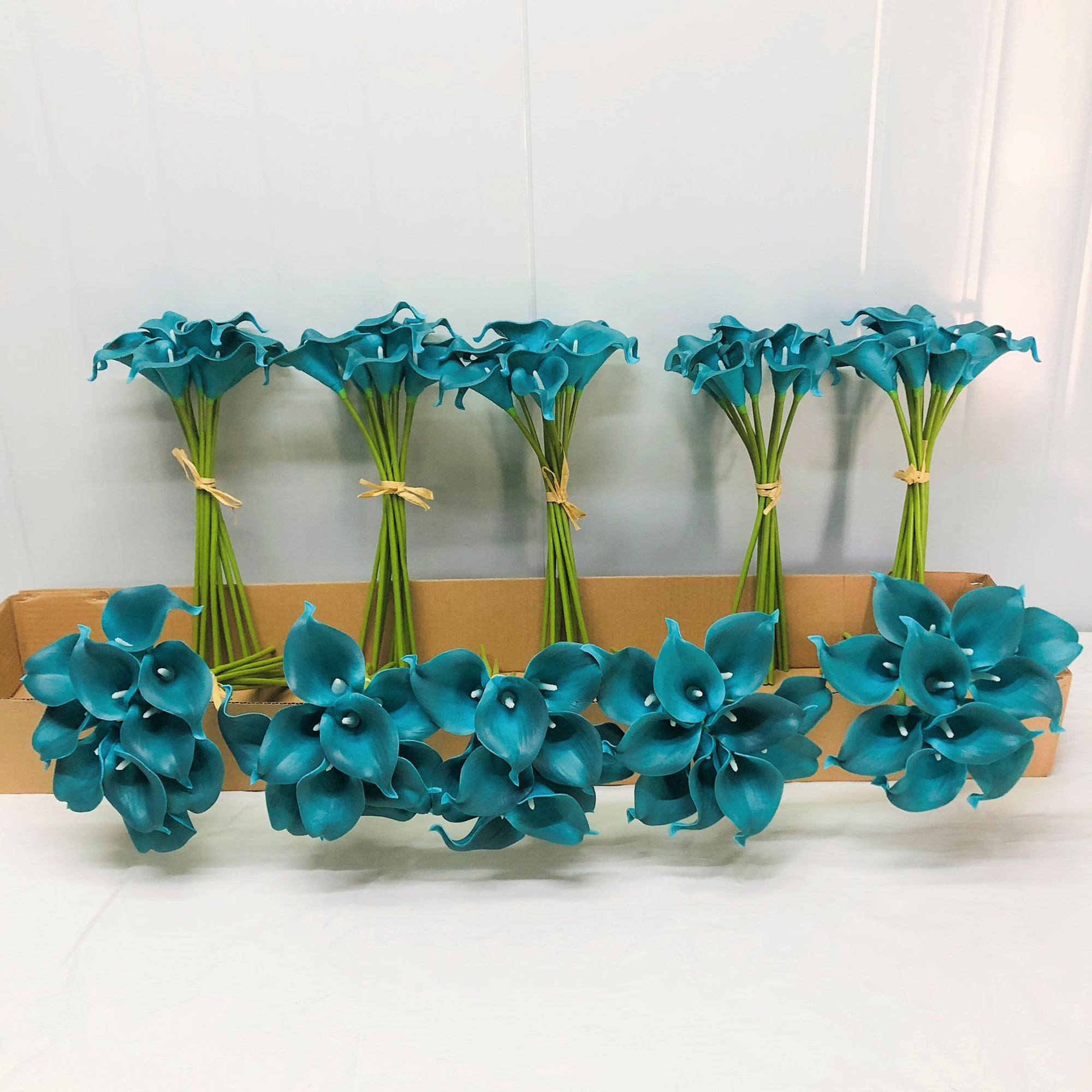 Oasis Teal Wedding Flowers Teal Blue Calla Lily Bouquet