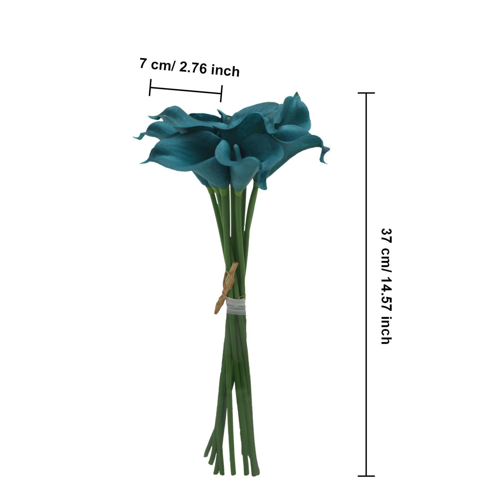 Oasis Teal Calla Lily Bouquet Bulk Fake Flowers