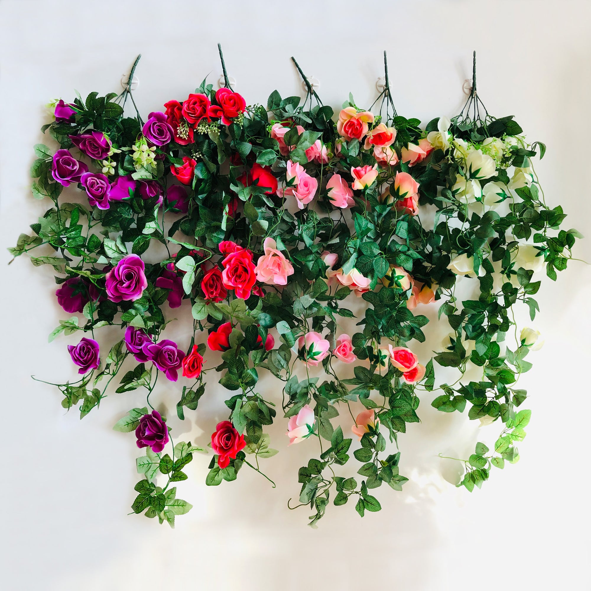 Artificial Flower Vines Silk Rose Garland for Home Outdoor Decor