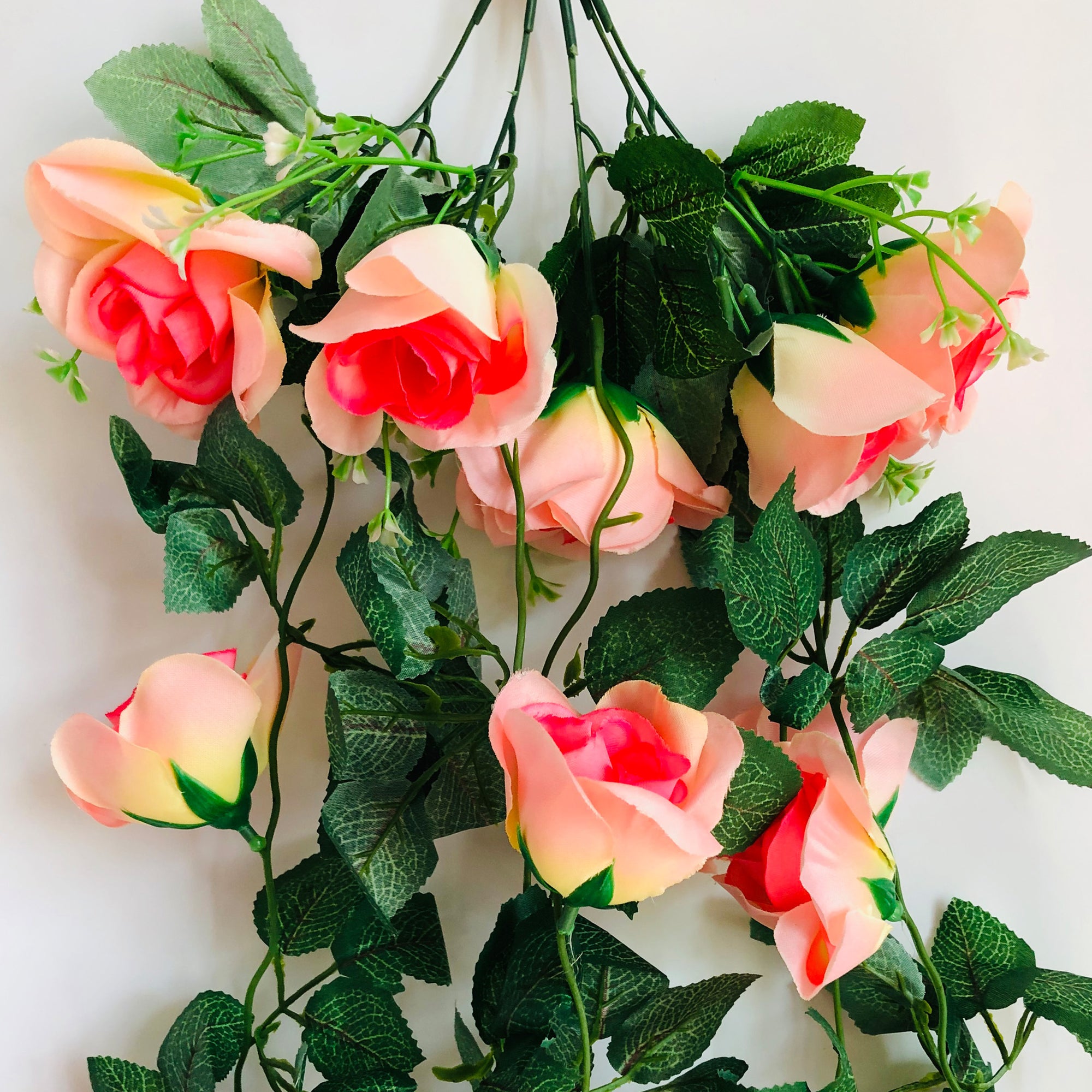 Artificial Flower Vines Silk Rose Garland for Home Outdoor Decor