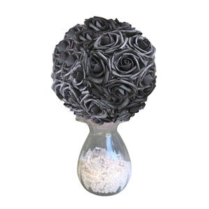 charcoal wedding decorations flower ball