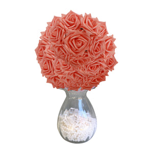 light coral flowr ball