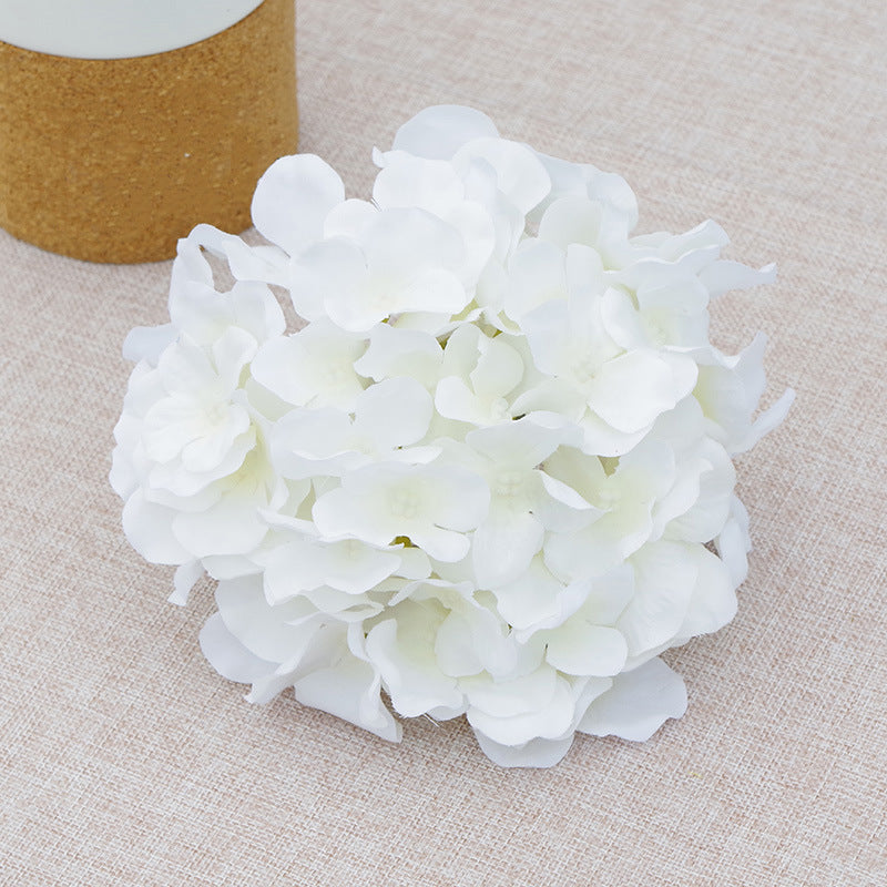 Fake Hydrangea Silk Flower Heads 17cm