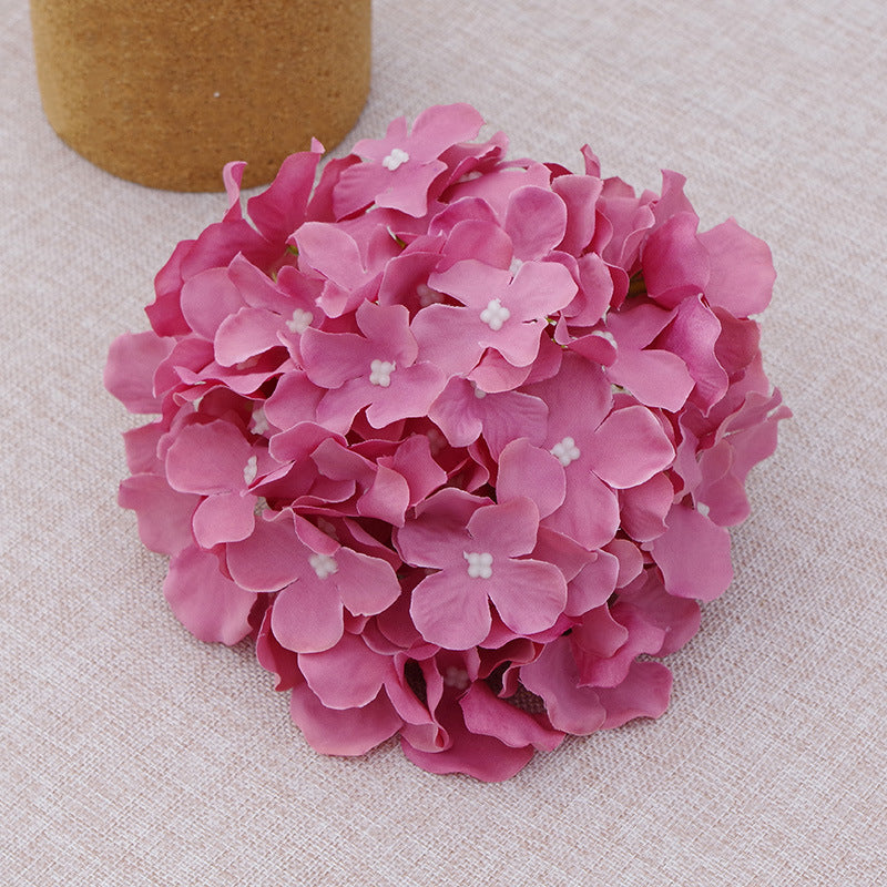 Fake Hydrangea Silk Flower Heads 17cm