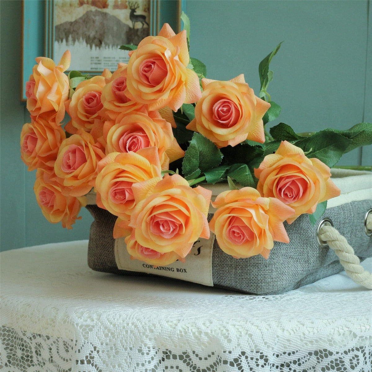 Natural Touch Roses Fake Wedding Flowers Bulk