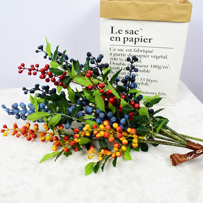 Artificial Berries for Christmas Decorations Door Wreath DIY - VANRINA