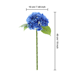 Artificial Blue Hydrangea Bush Real Touch Flowers - VANRINA