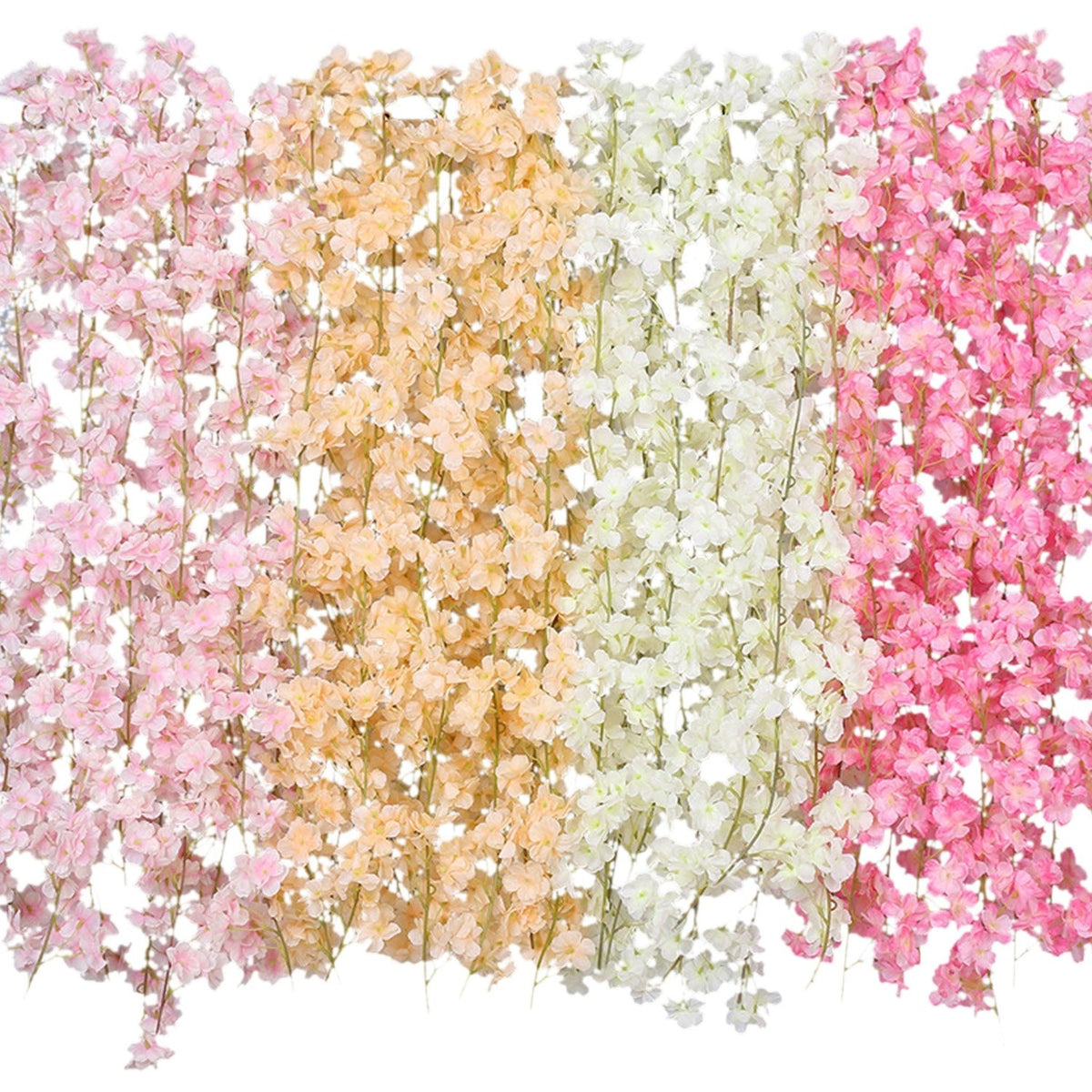 Artificial Cherry Blossom Vines for Wedding Arbor Backdrop - VANRINA