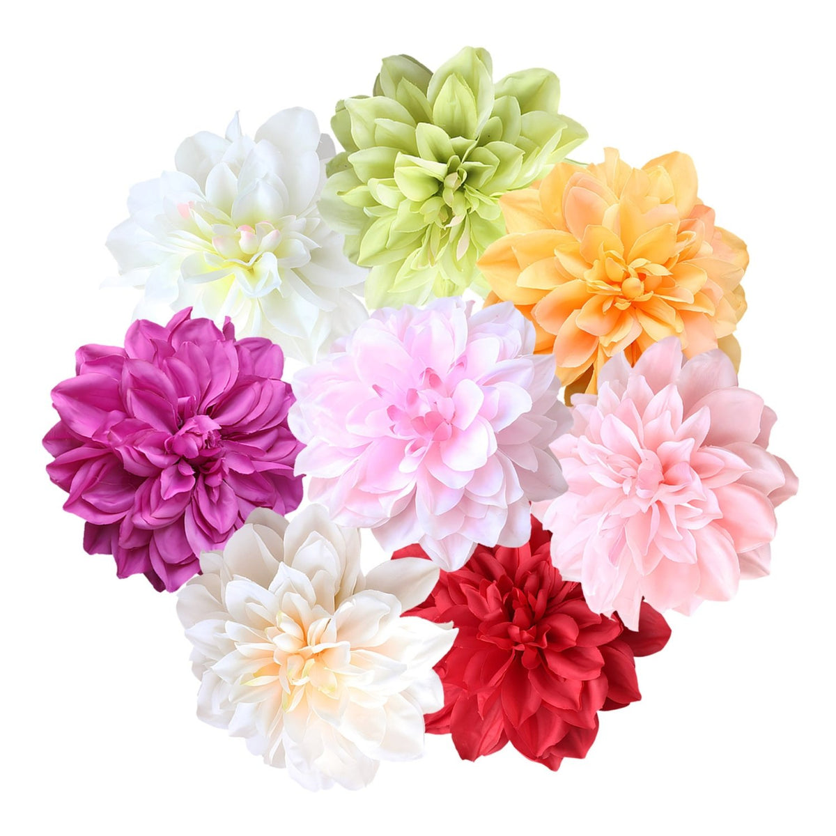 Artificial Dahlia Silk Flower Heads Wholesale Flowers 6" - VANRINA