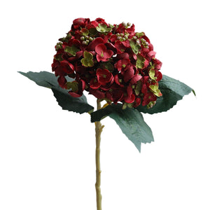 Artificial Hydranage Seeded Hydrangea Bush Red - VANRINA
