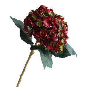 Artificial Hydranage Seeded Hydrangea Bush Red - VANRINA